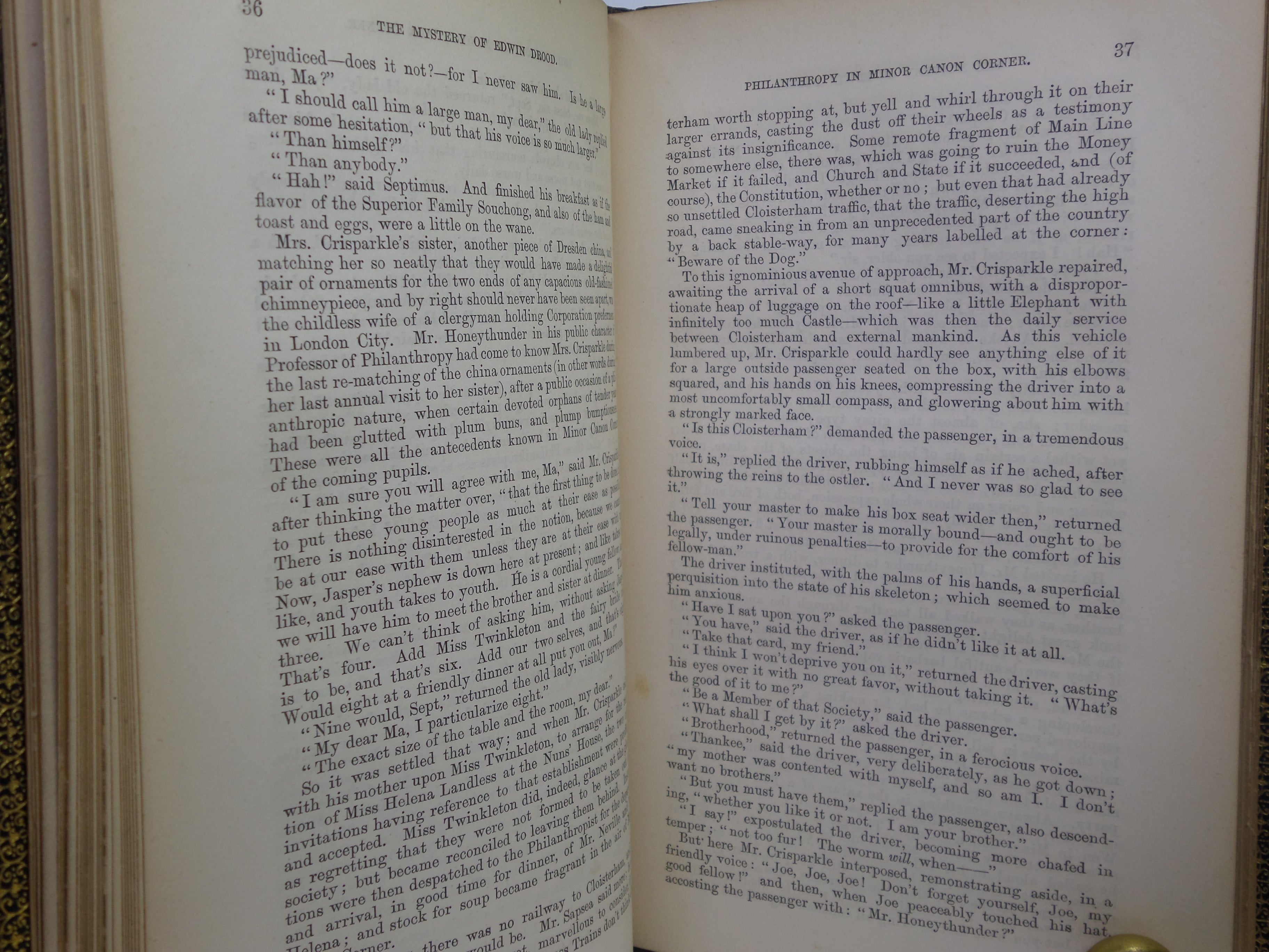 THE MYSTERY OF EDWIN DROOD BY CHARLES DICKENS 1870 FIRST EDITION MANSELL BINDING