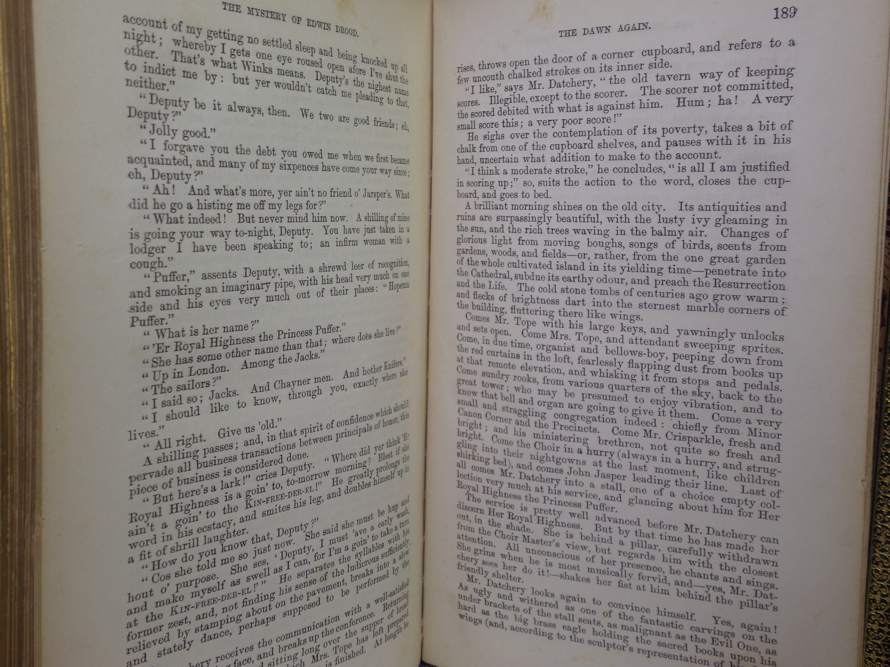 THE MYSTERY OF EDWIN DROOD BY CHARLES DICKENS 1870 FIRST EDITION MANSELL BINDING