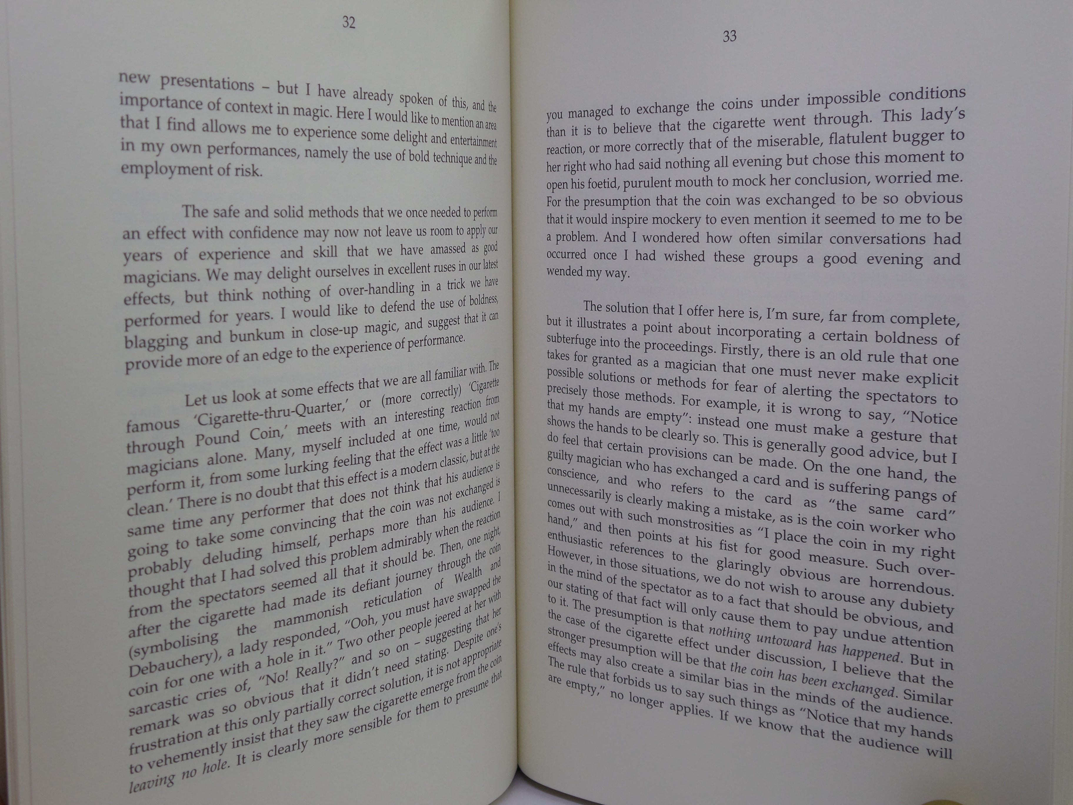 PURE EFFECT: DIRECT MIND READING AND MAGICAL ARTISTRY BY DERREN BROWN 2000 THIRD EDITION