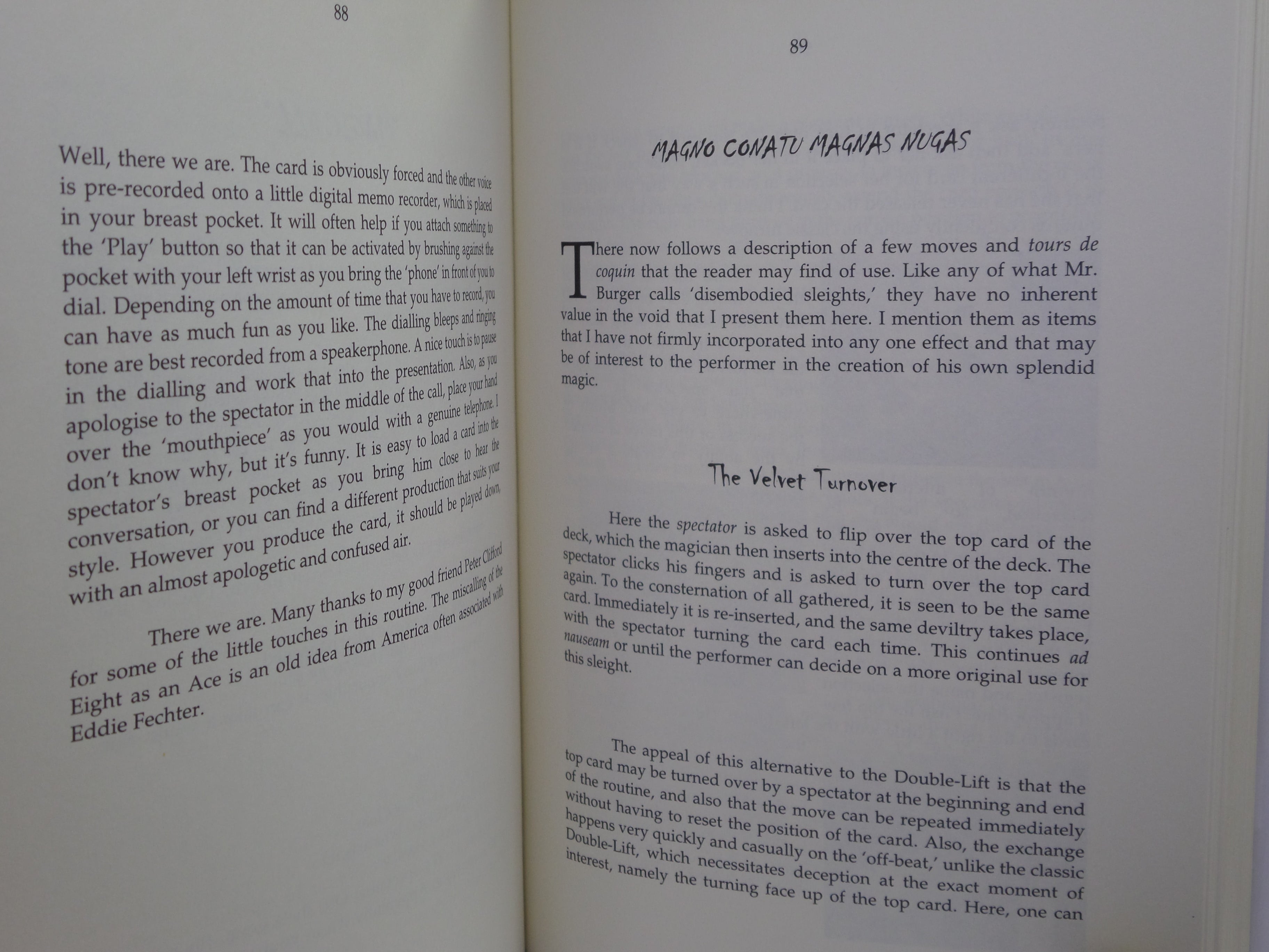 PURE EFFECT: DIRECT MIND READING AND MAGICAL ARTISTRY BY DERREN BROWN 2000 THIRD EDITION