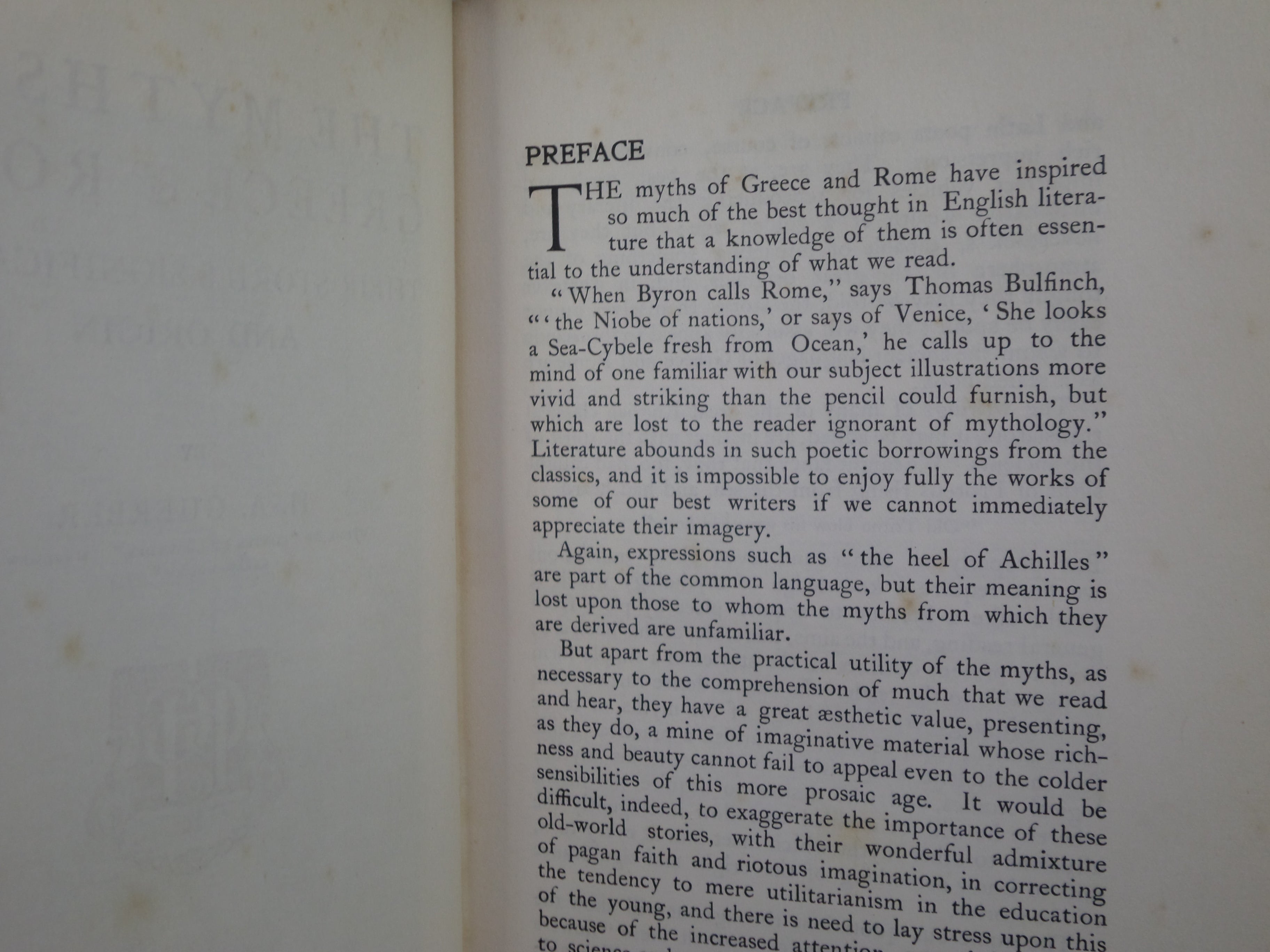 THE MYTHS OF GREECE & ROME BY H. A. GUERBER 1907 FIRST EDITION, ILLUSTRATED