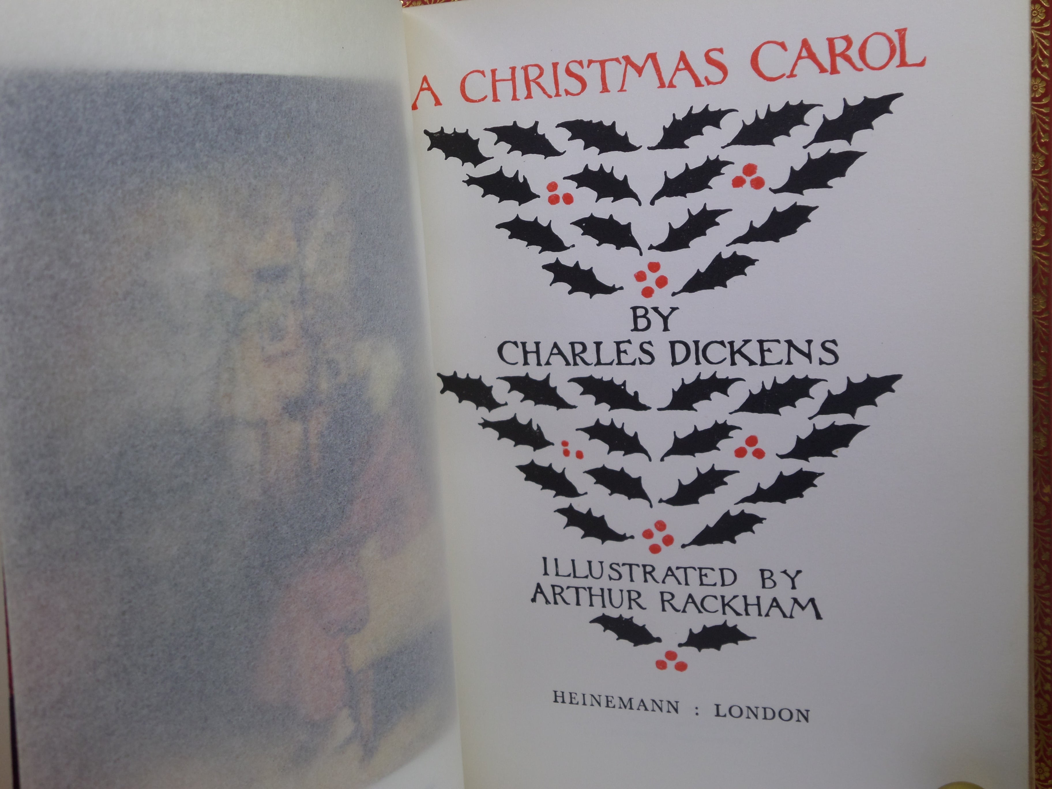 A CHRISTMAS CAROL BY CHARLES DICKENS, RACKHAM ILLUSTRATIONS, ASPREY FINE BINDING