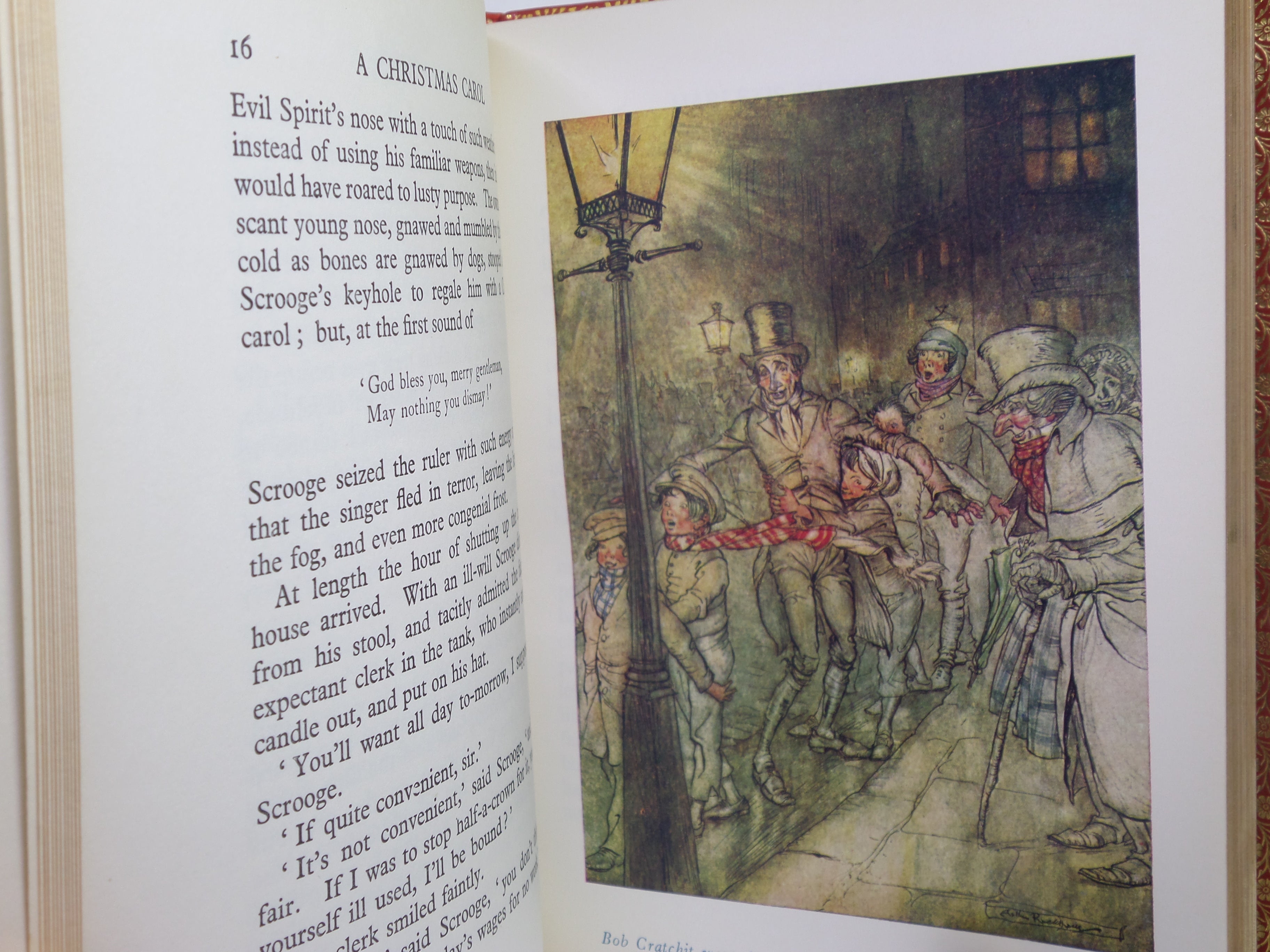 A CHRISTMAS CAROL BY CHARLES DICKENS, RACKHAM ILLUSTRATIONS, ASPREY FINE BINDING