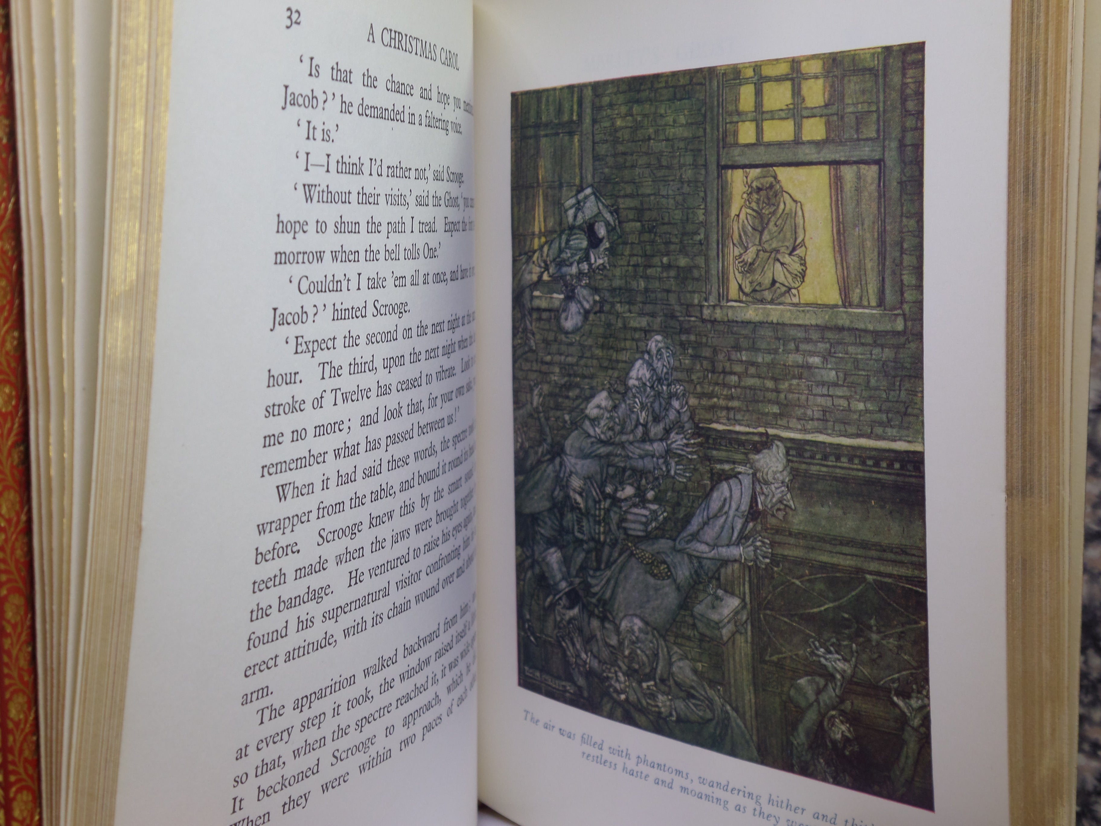 A CHRISTMAS CAROL BY CHARLES DICKENS, RACKHAM ILLUSTRATIONS, ASPREY FINE BINDING