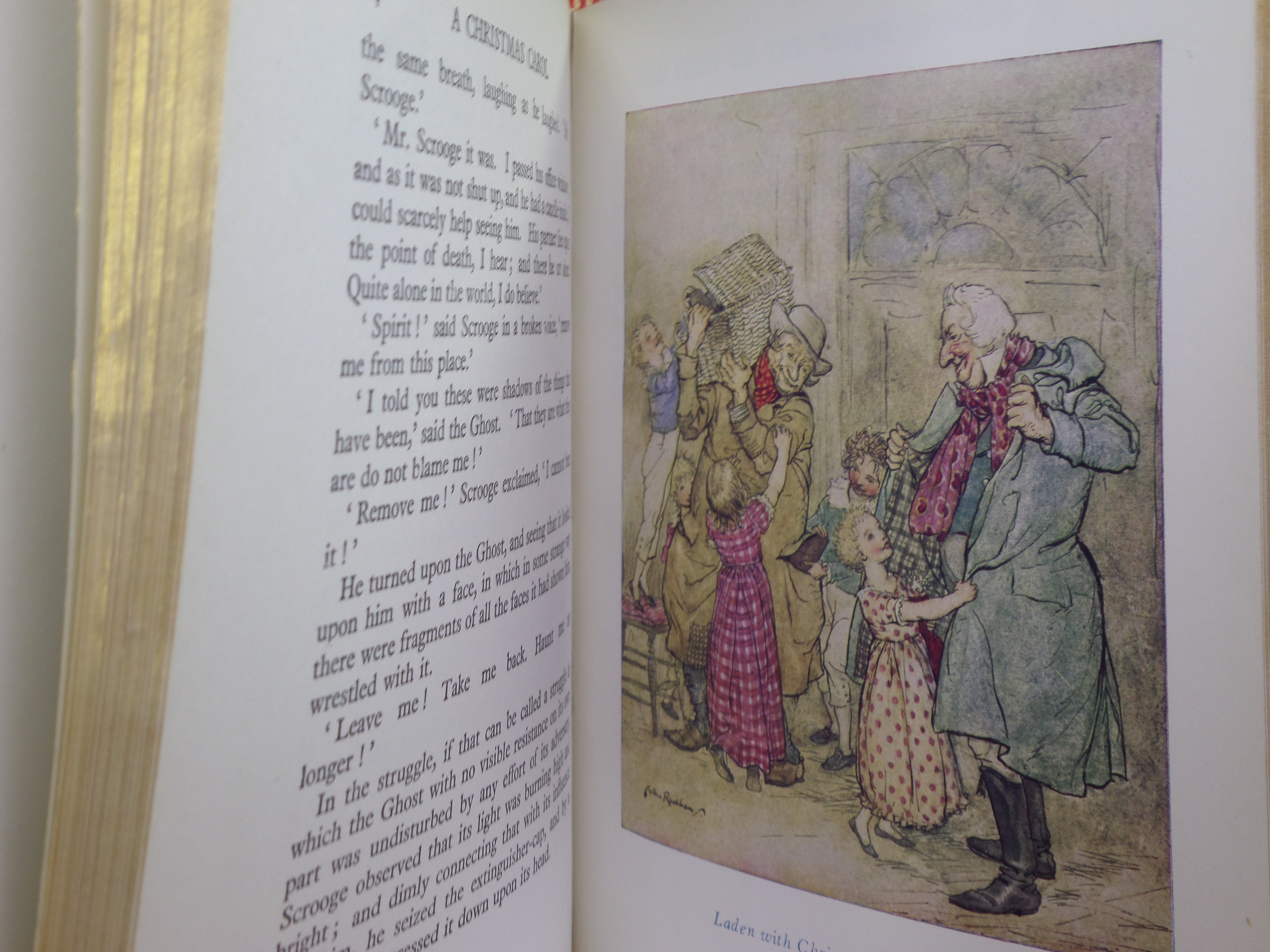 A CHRISTMAS CAROL BY CHARLES DICKENS, RACKHAM ILLUSTRATIONS, ASPREY FINE BINDING