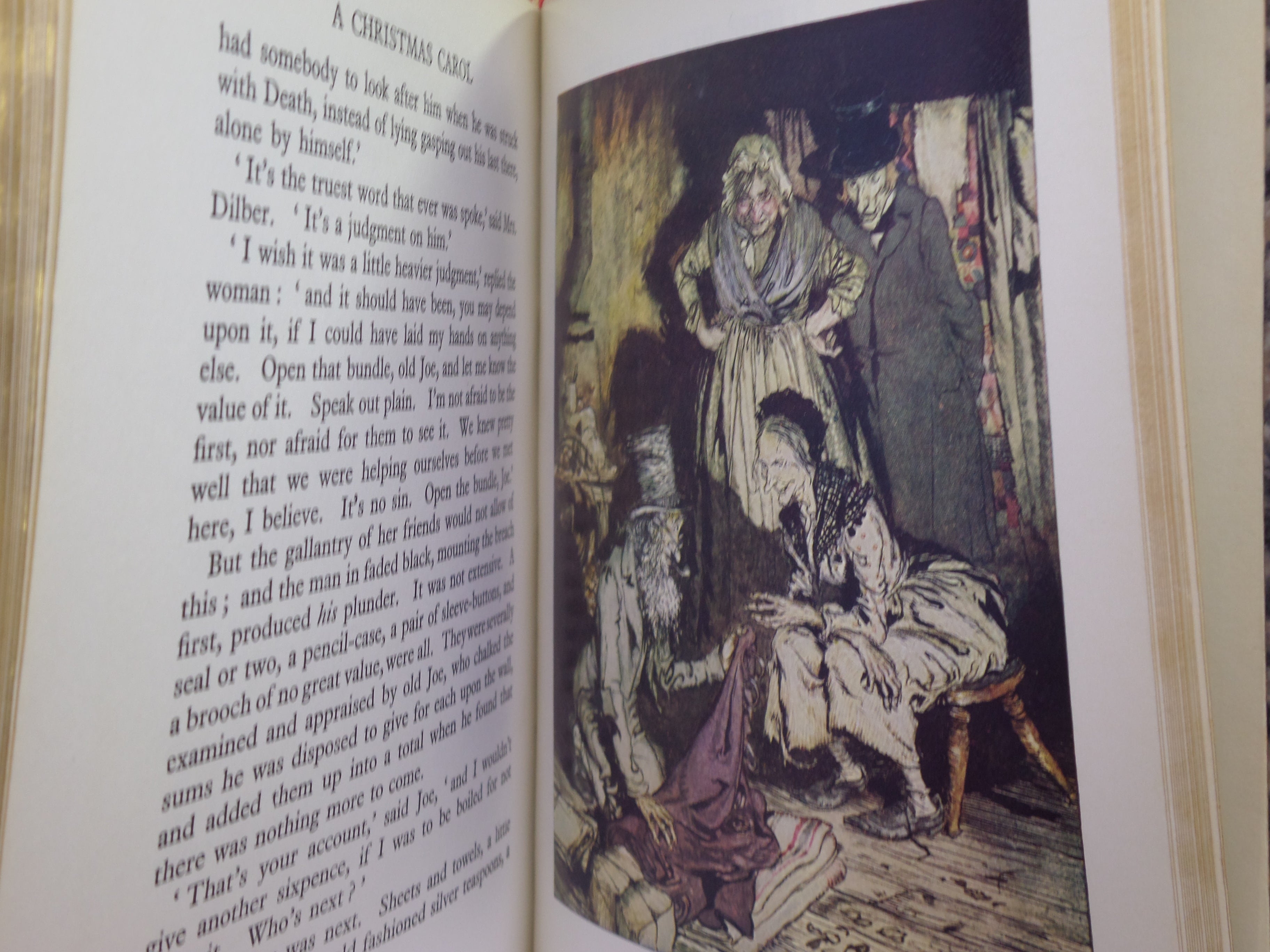 A CHRISTMAS CAROL BY CHARLES DICKENS, RACKHAM ILLUSTRATIONS, ASPREY FINE BINDING