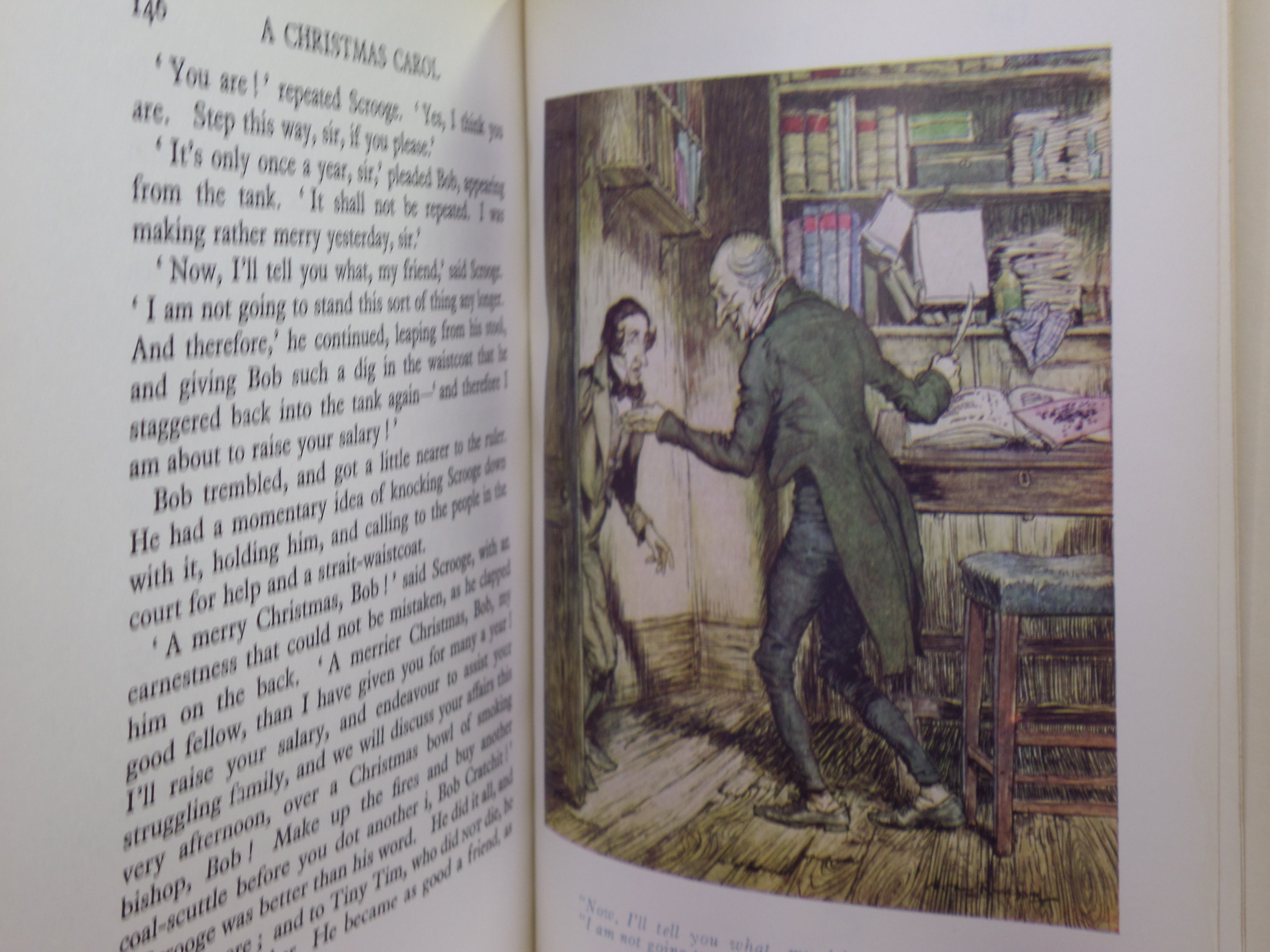 A CHRISTMAS CAROL BY CHARLES DICKENS, RACKHAM ILLUSTRATIONS, ASPREY FINE BINDING