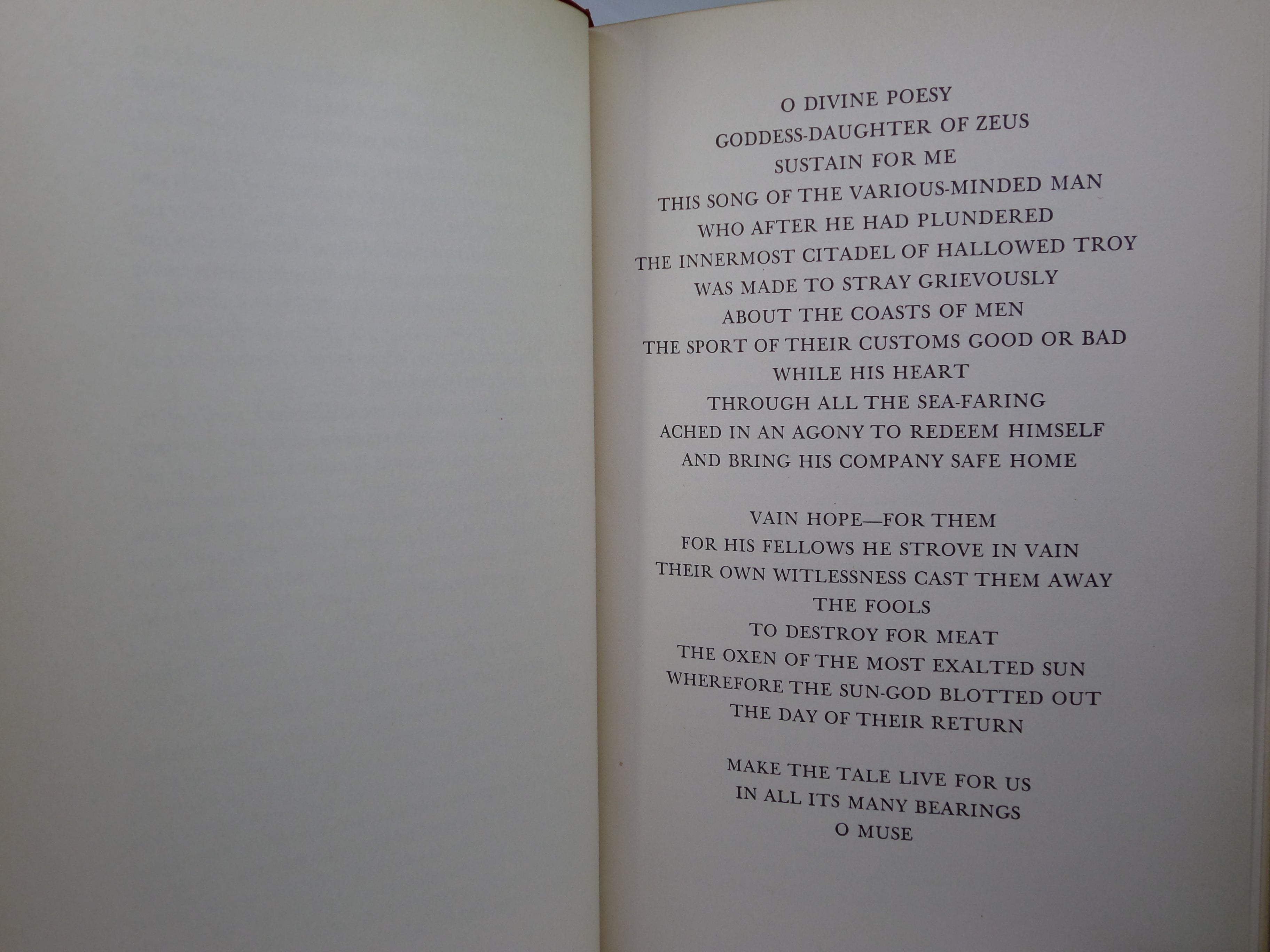 THE ODYSSEY OF HOMER TRANSLATED BY T. E. LAWRENCE 1935 DELUXE LEATHER BINDING