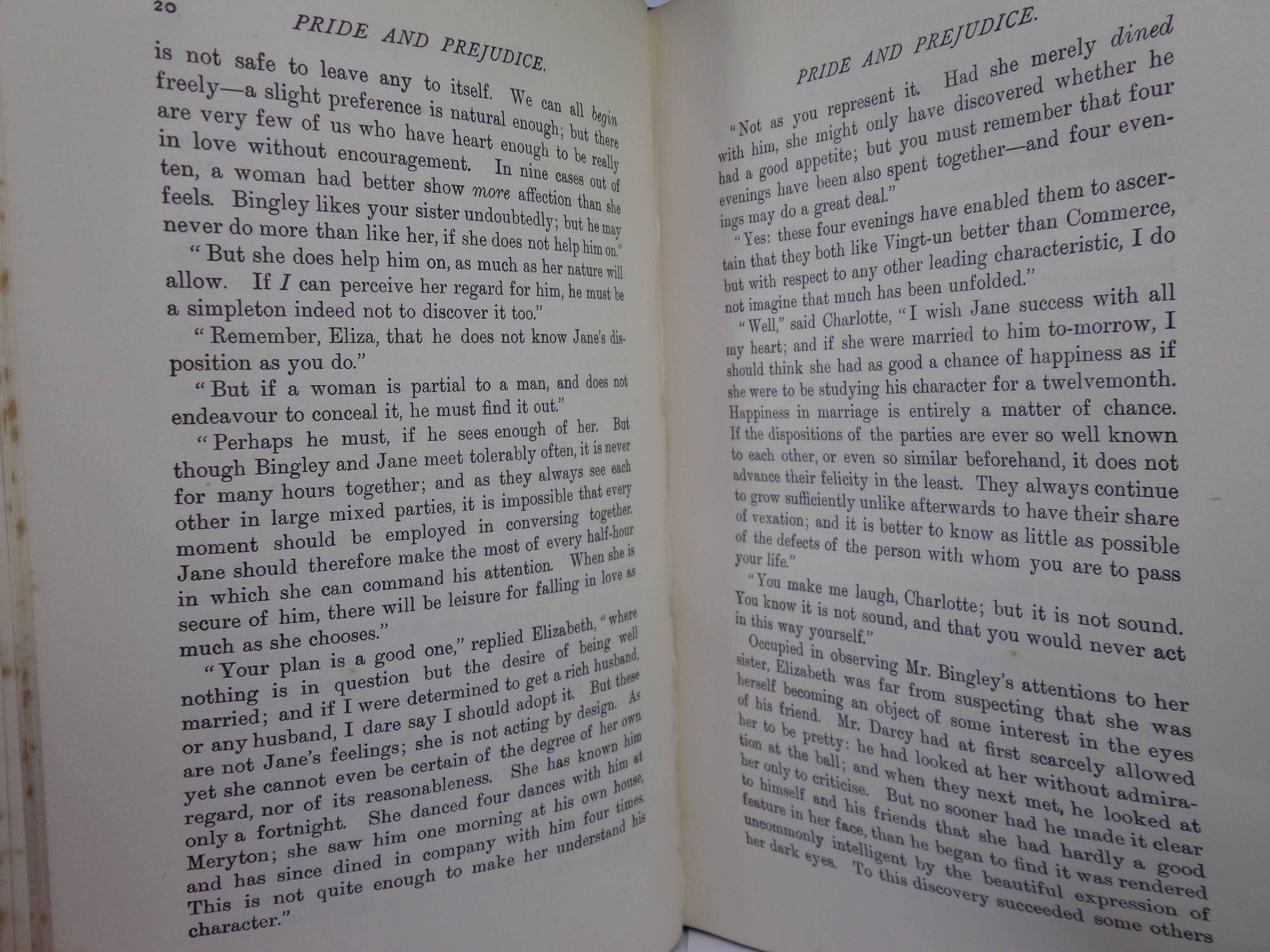 PRIDE AND PREJUDICE BY JANE AUSTEN C. 1900 DELUXE LEATHER BINDING