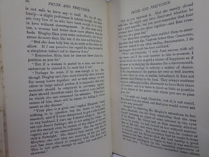 PRIDE AND PREJUDICE BY JANE AUSTEN C. 1900 DELUXE LEATHER BINDING