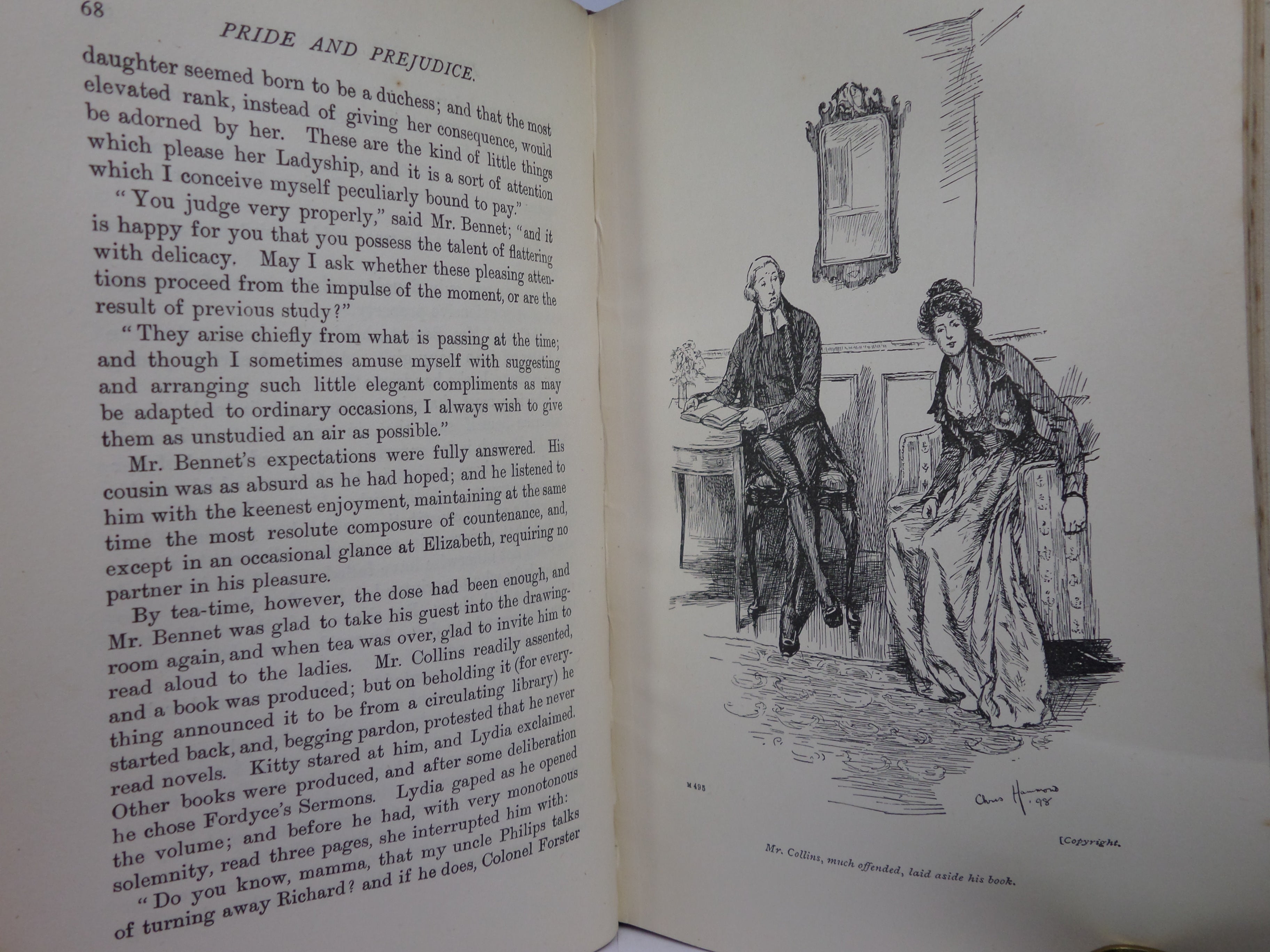 PRIDE AND PREJUDICE BY JANE AUSTEN C. 1900 DELUXE LEATHER BINDING