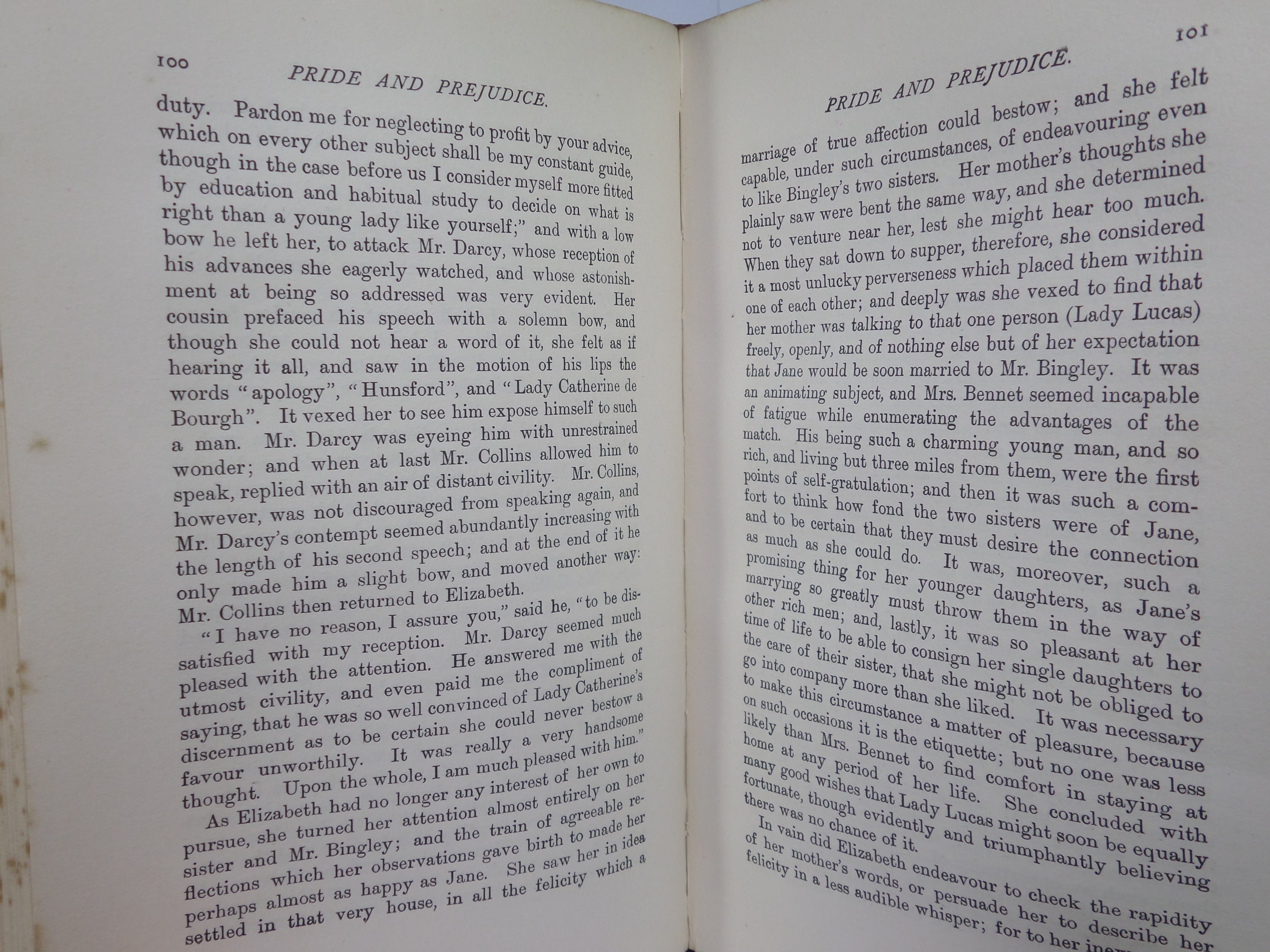 PRIDE AND PREJUDICE BY JANE AUSTEN C. 1900 DELUXE LEATHER BINDING