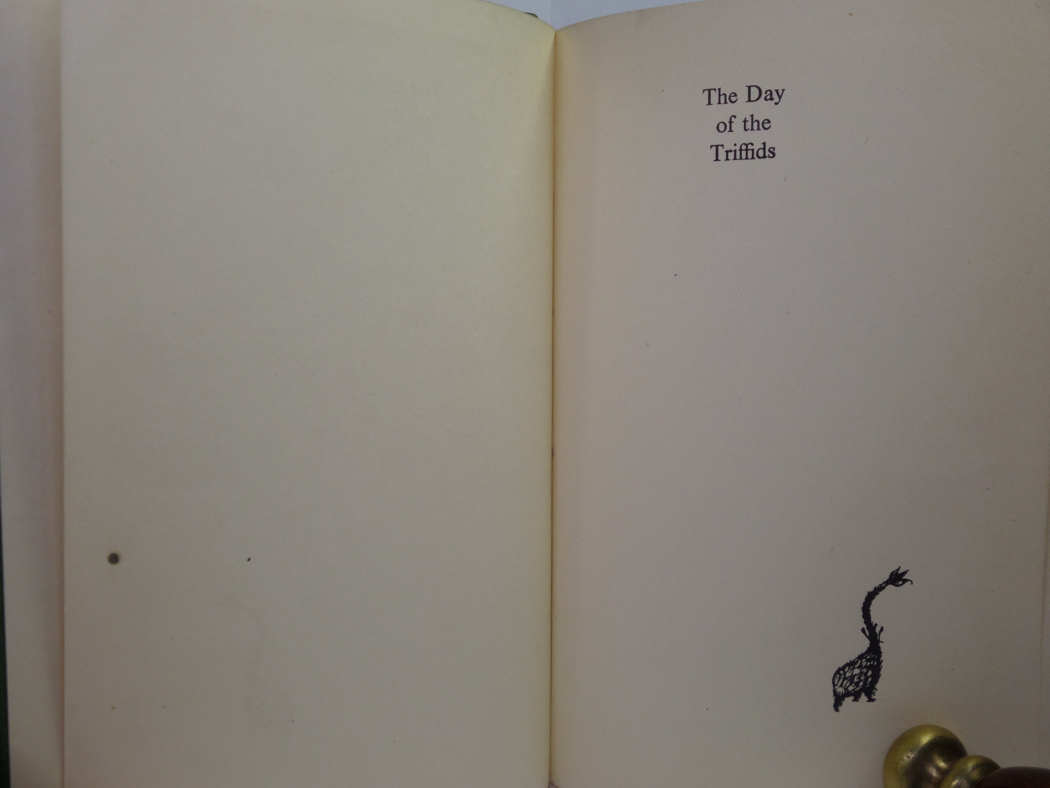 THE DAY OF THE TRIFFIDS BY JOHN WYNDHAM 1951 FIRST EDITION