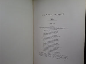 THE VISION OF HELL BY DANTE ALIGHIERI 1866 SIGNED LEATHER BINDING, GUSTAVE DORÉ ILLUSTRATIONS