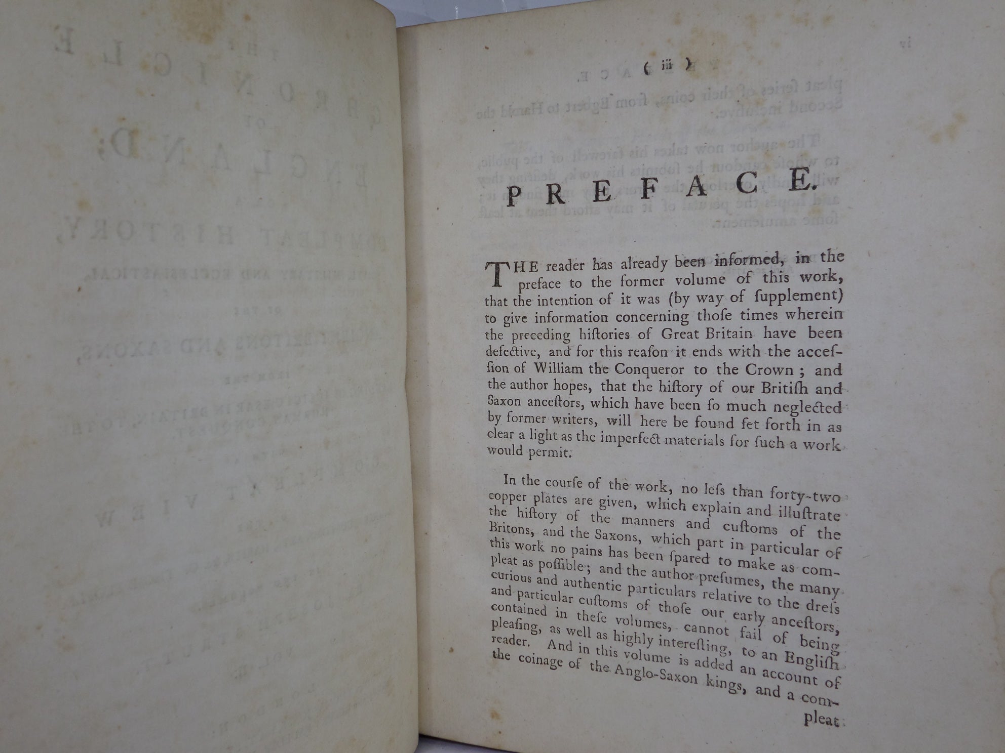 THE CHRONICLE OF ENGLAND BY JOSEPH STRUTT 1777-1779 FINELY BOUND IN TWO VOLUMES