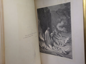 THE VISION OF HELL BY DANTE ALIGHIERI 1866 SIGNED LEATHER BINDING, GUSTAVE DORÉ ILLUSTRATIONS