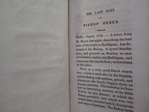 THE LAST DAYS OF BISHOP HEBER BY REV. THOMAS ROBINSON 1832