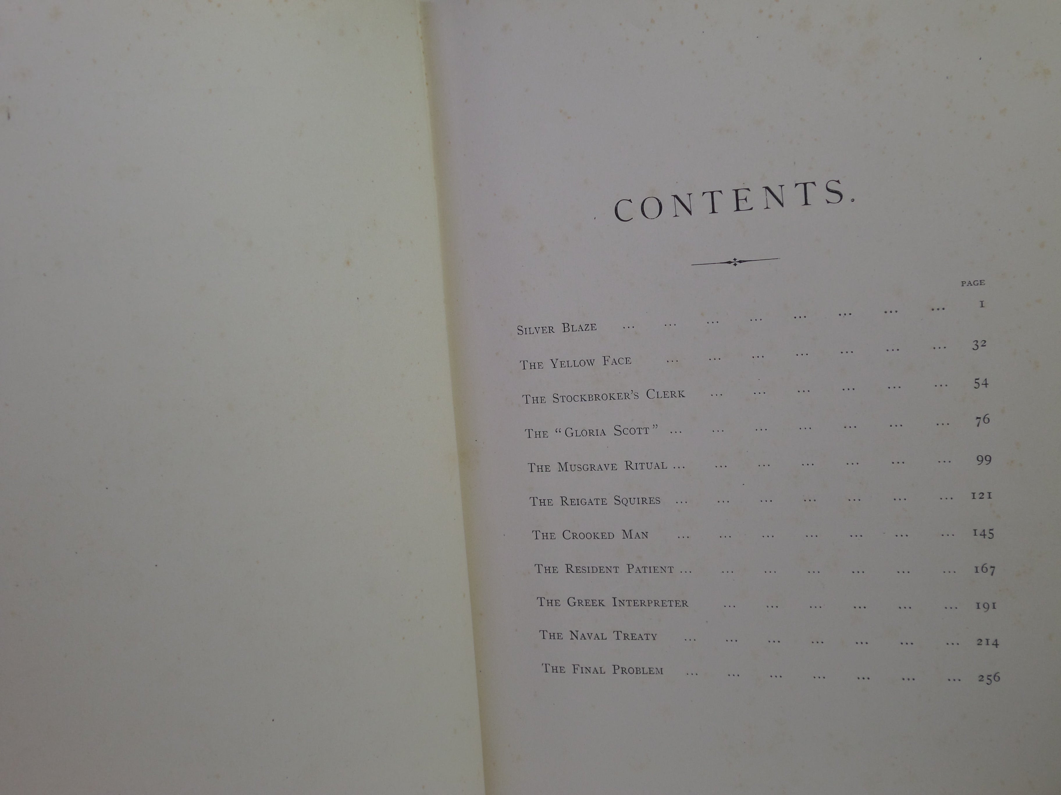 THE MEMOIRS OF SHERLOCK HOLMES BY ARTHUR CONAN DOYLE 1894 FIRST EDITION