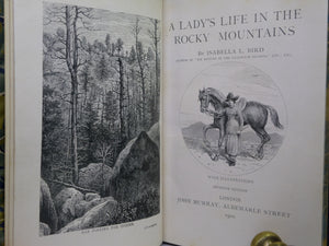 A LADY'S LIFE IN THE ROCKY MOUNTAINS BY ISABELLA L. BIRD 1910 LEATHER BINDING