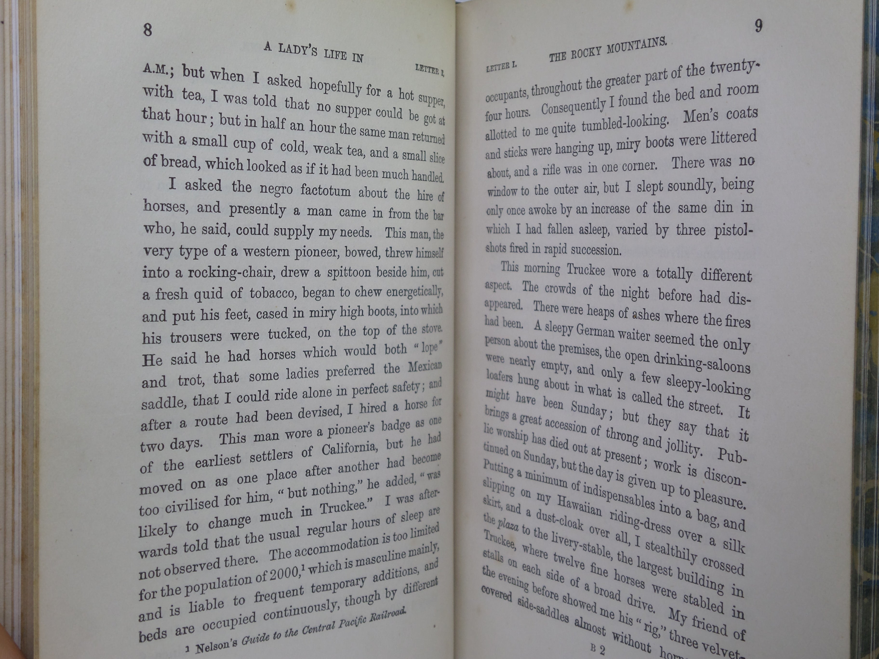 A LADY'S LIFE IN THE ROCKY MOUNTAINS BY ISABELLA L. BIRD 1910 LEATHER BINDING