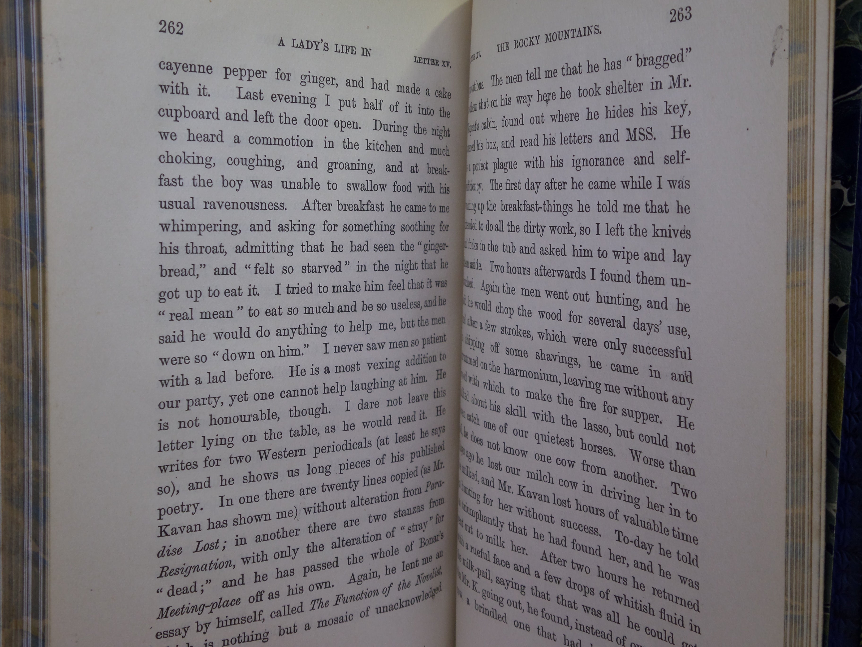 A LADY'S LIFE IN THE ROCKY MOUNTAINS BY ISABELLA L. BIRD 1910 LEATHER BINDING