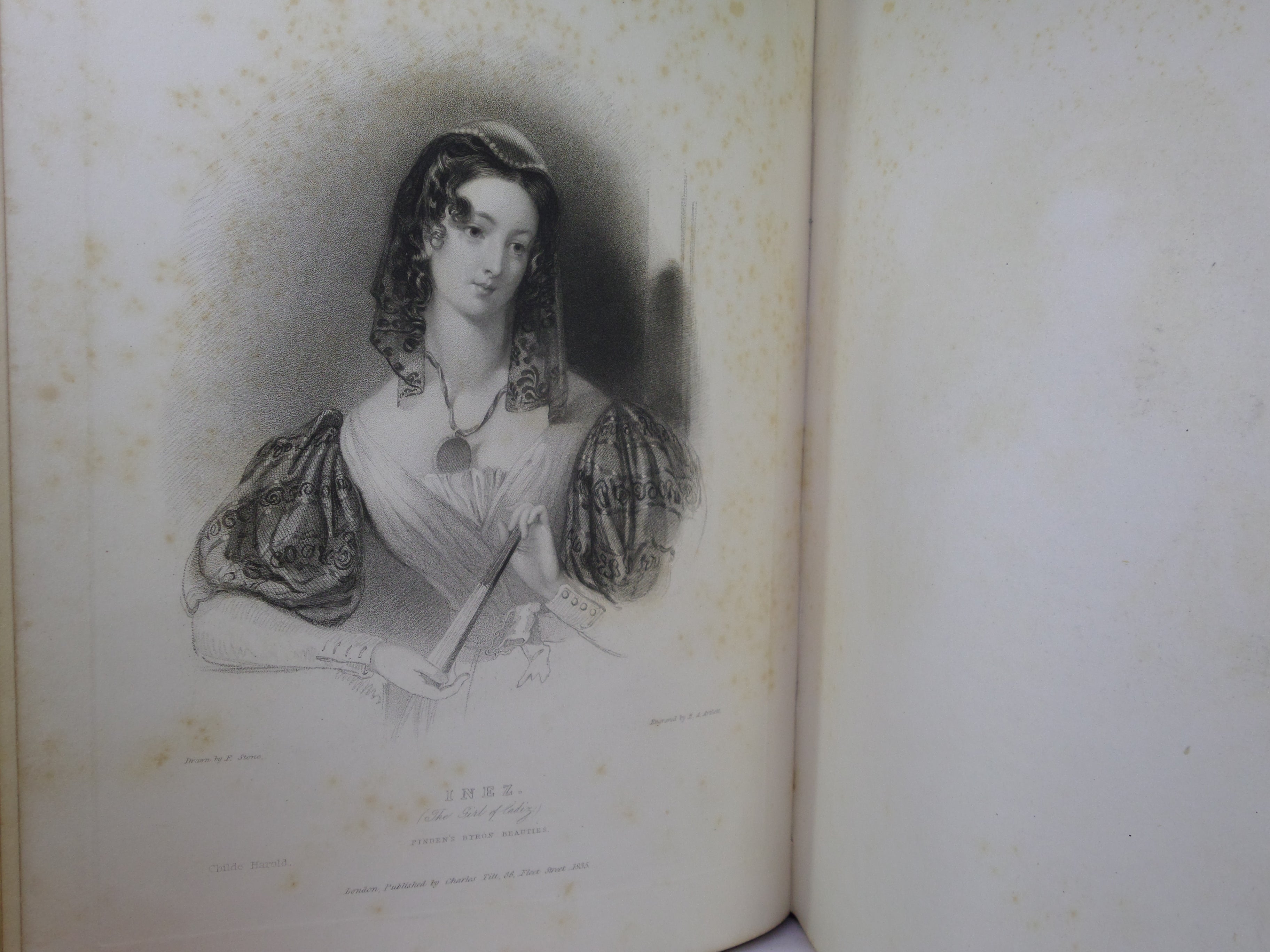 LES DAMES DE BYRON; OR PORTRAITS OF PRINCIPAL FEMALE CHARACTERS IN BYRON'S POEMS 1836 FINE BINDING