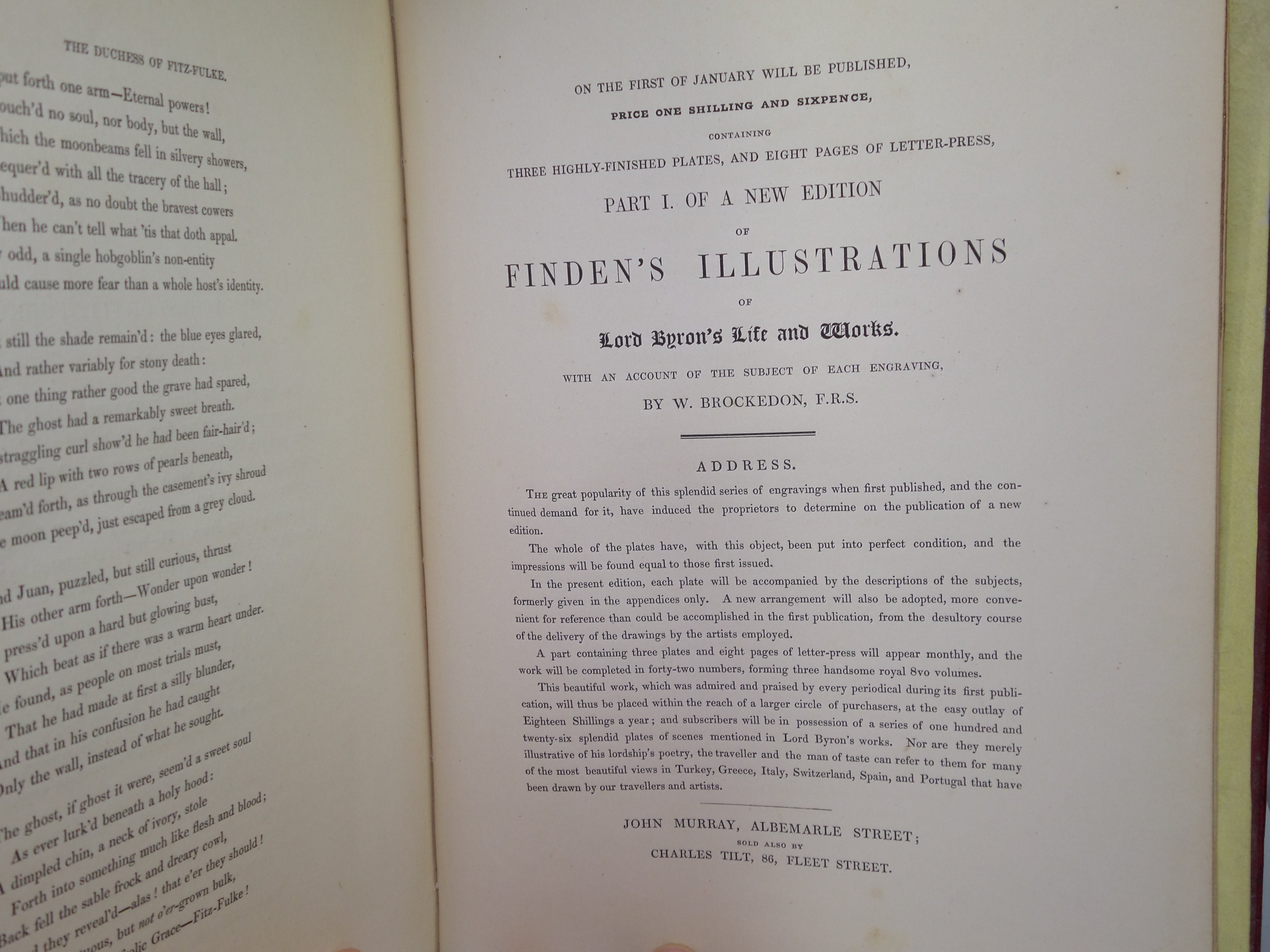 LES DAMES DE BYRON; OR PORTRAITS OF PRINCIPAL FEMALE CHARACTERS IN BYRON'S POEMS 1836 FINE BINDING