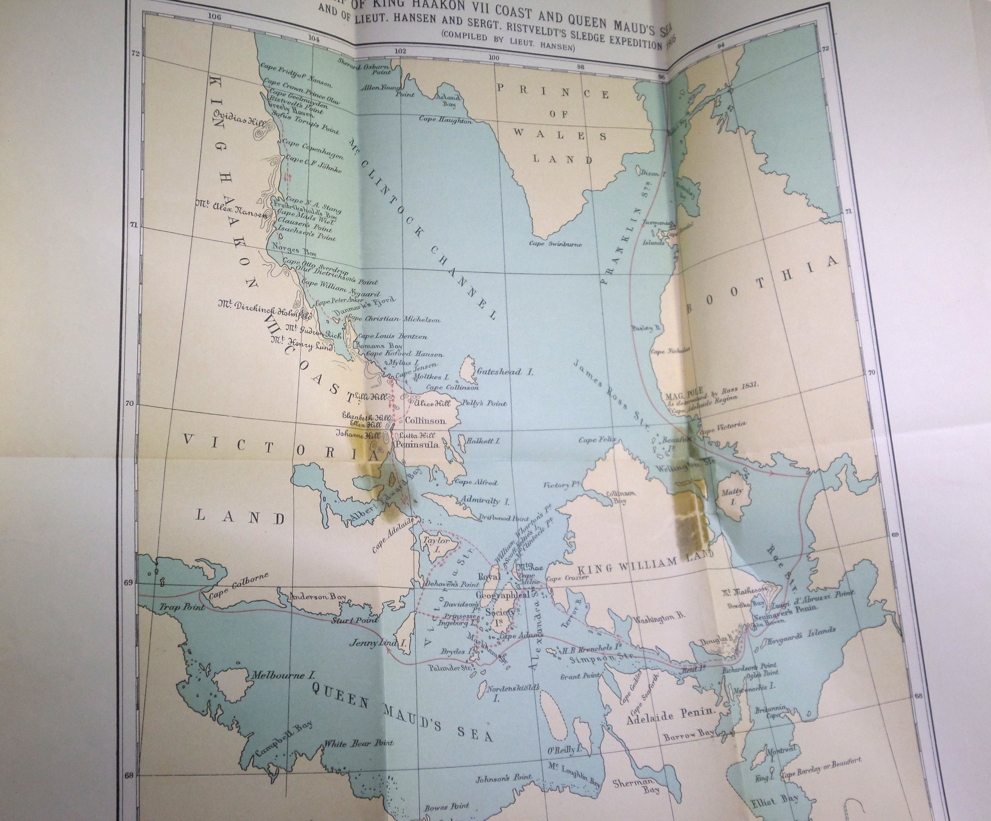 ROALD AMUNDSEN'S "THE NORTH WEST PASSAGE" 1908 SIGNED FIRST AMERICAN EDITION