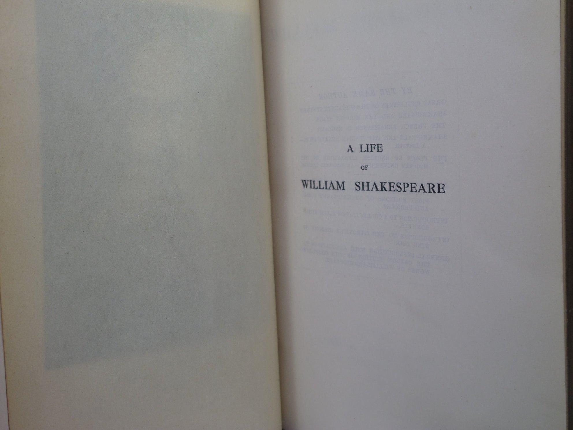 A LIFE OF WILLIAM SHAKESPEARE BY SIR SIDNEY LEE 1915 SIGNED FINE BINDING