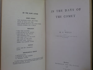 IN DAYS OF THE COMET BY H. G. WELLS 1906 FIRST EDITION