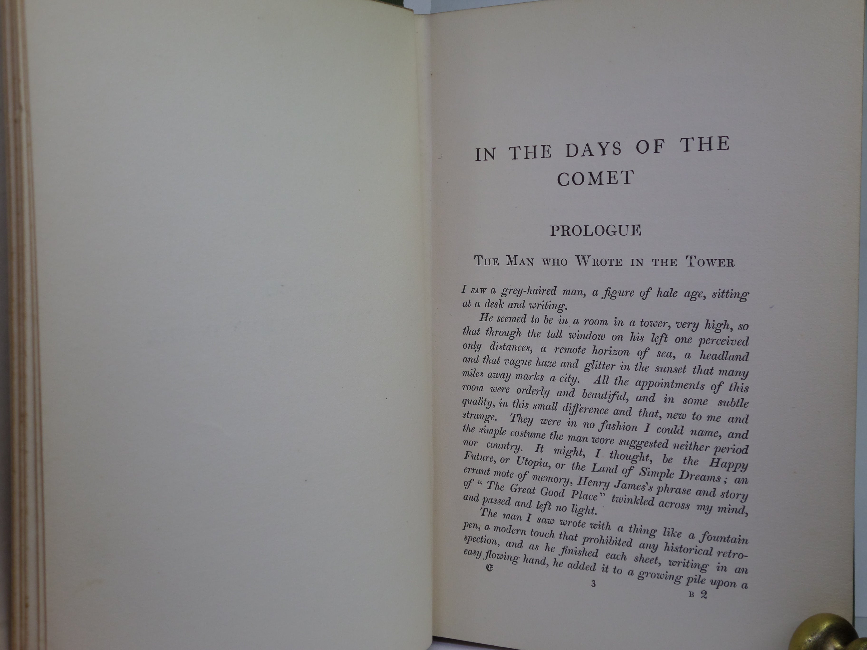 IN DAYS OF THE COMET BY H. G. WELLS 1906 FIRST EDITION