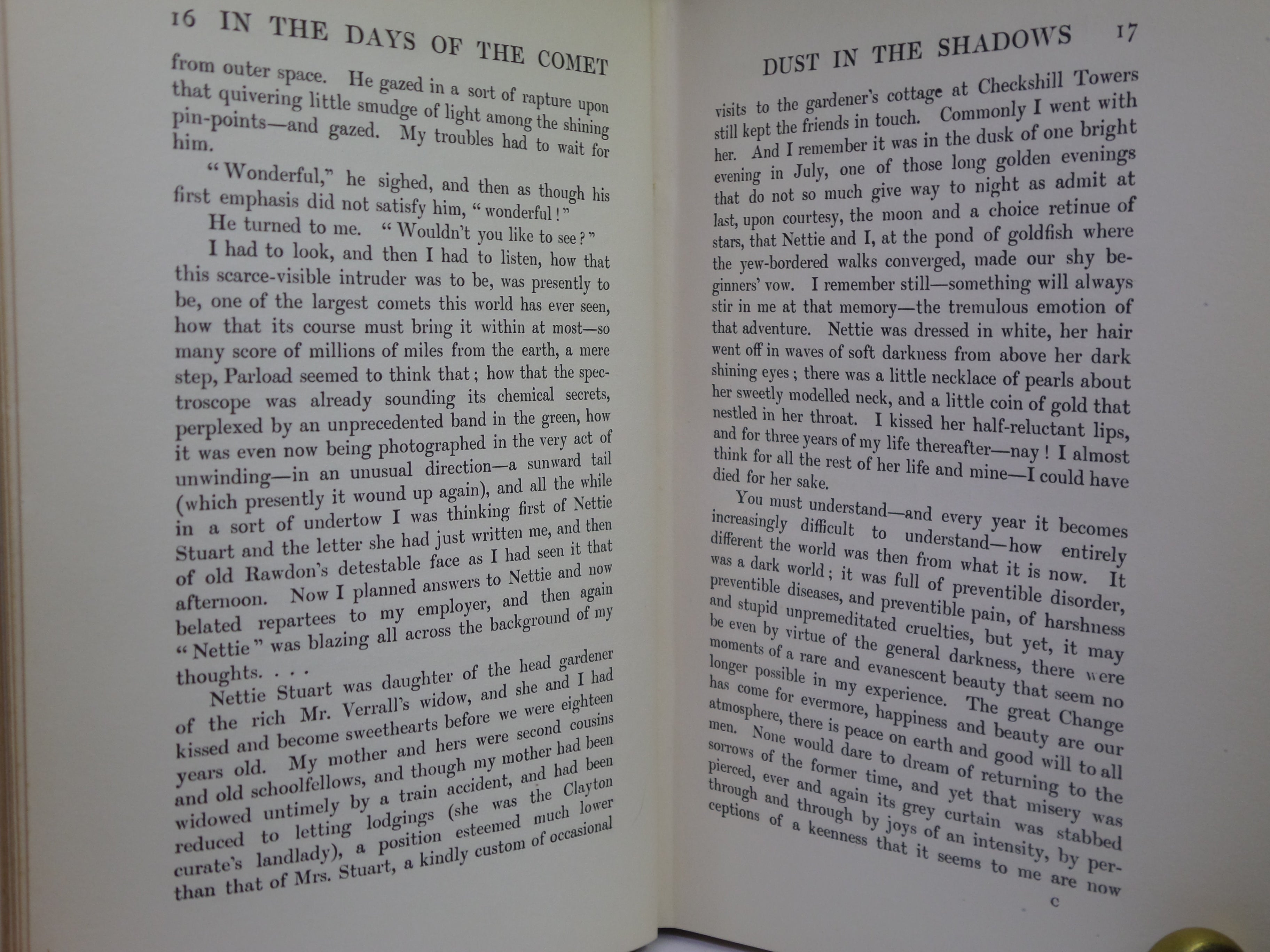 IN DAYS OF THE COMET BY H. G. WELLS 1906 FIRST EDITION