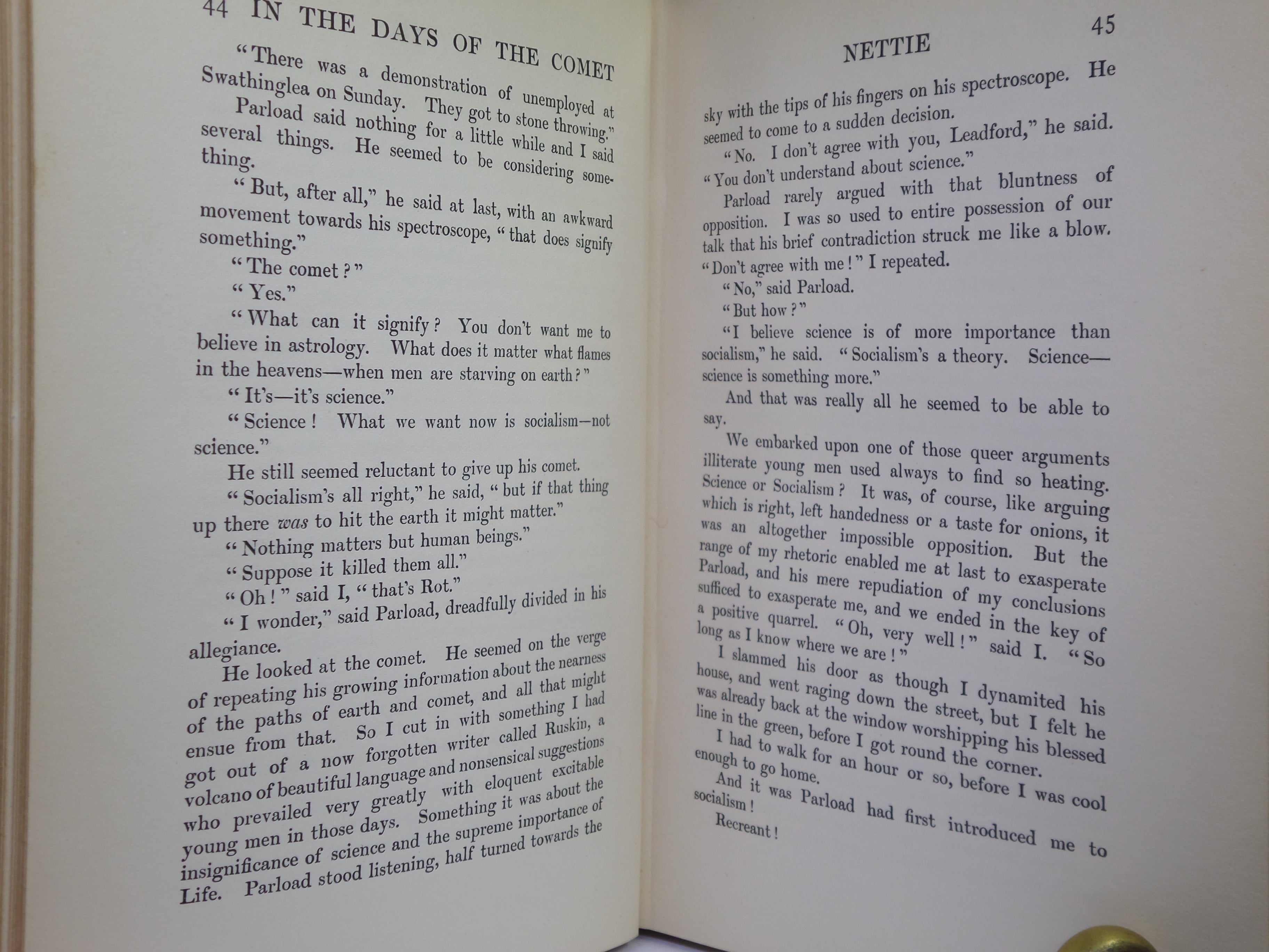IN DAYS OF THE COMET BY H. G. WELLS 1906 FIRST EDITION