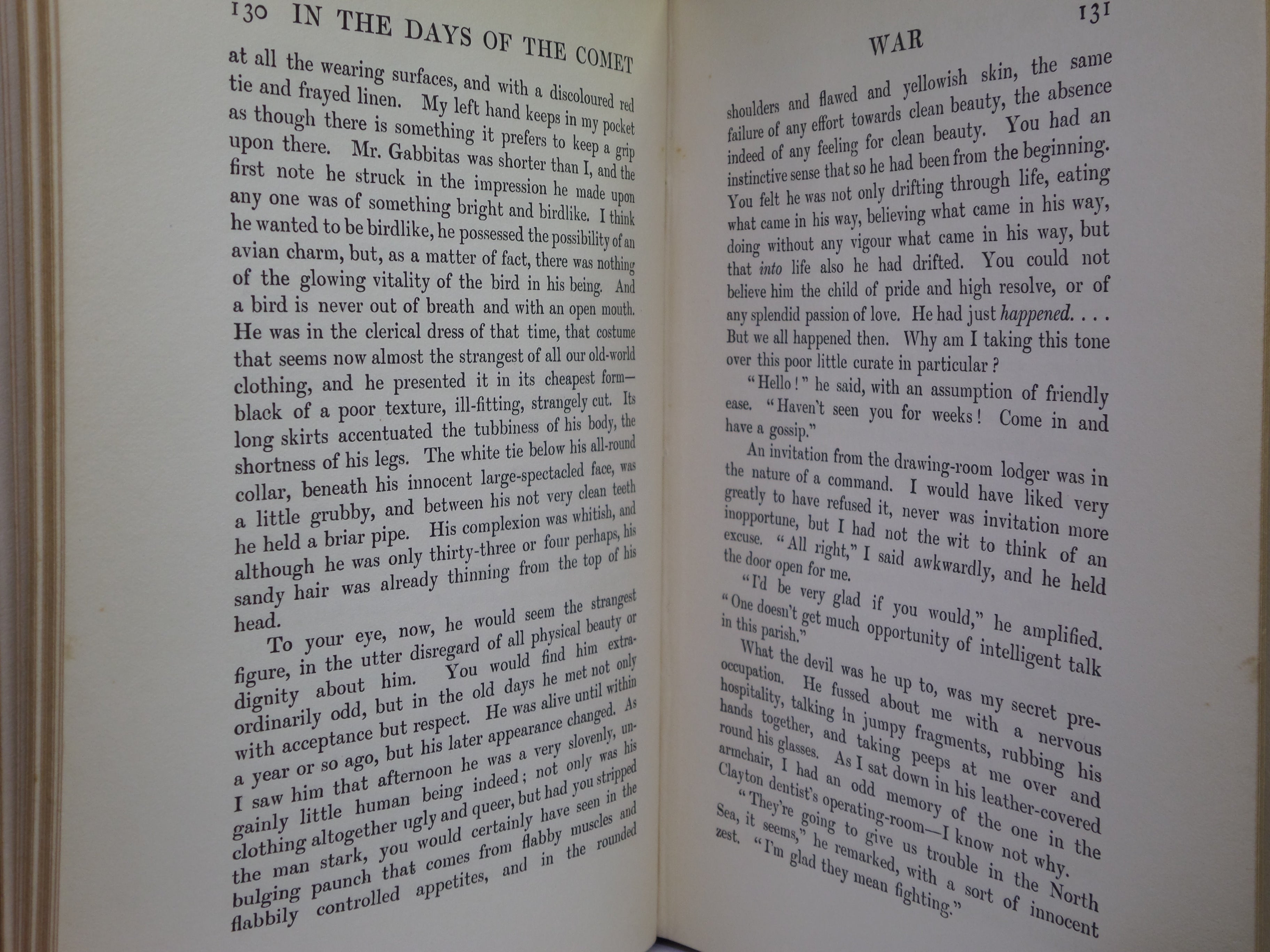 IN DAYS OF THE COMET BY H. G. WELLS 1906 FIRST EDITION