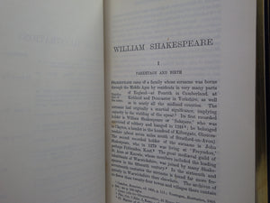 A LIFE OF WILLIAM SHAKESPEARE BY SIR SIDNEY LEE 1915 SIGNED FINE BINDING