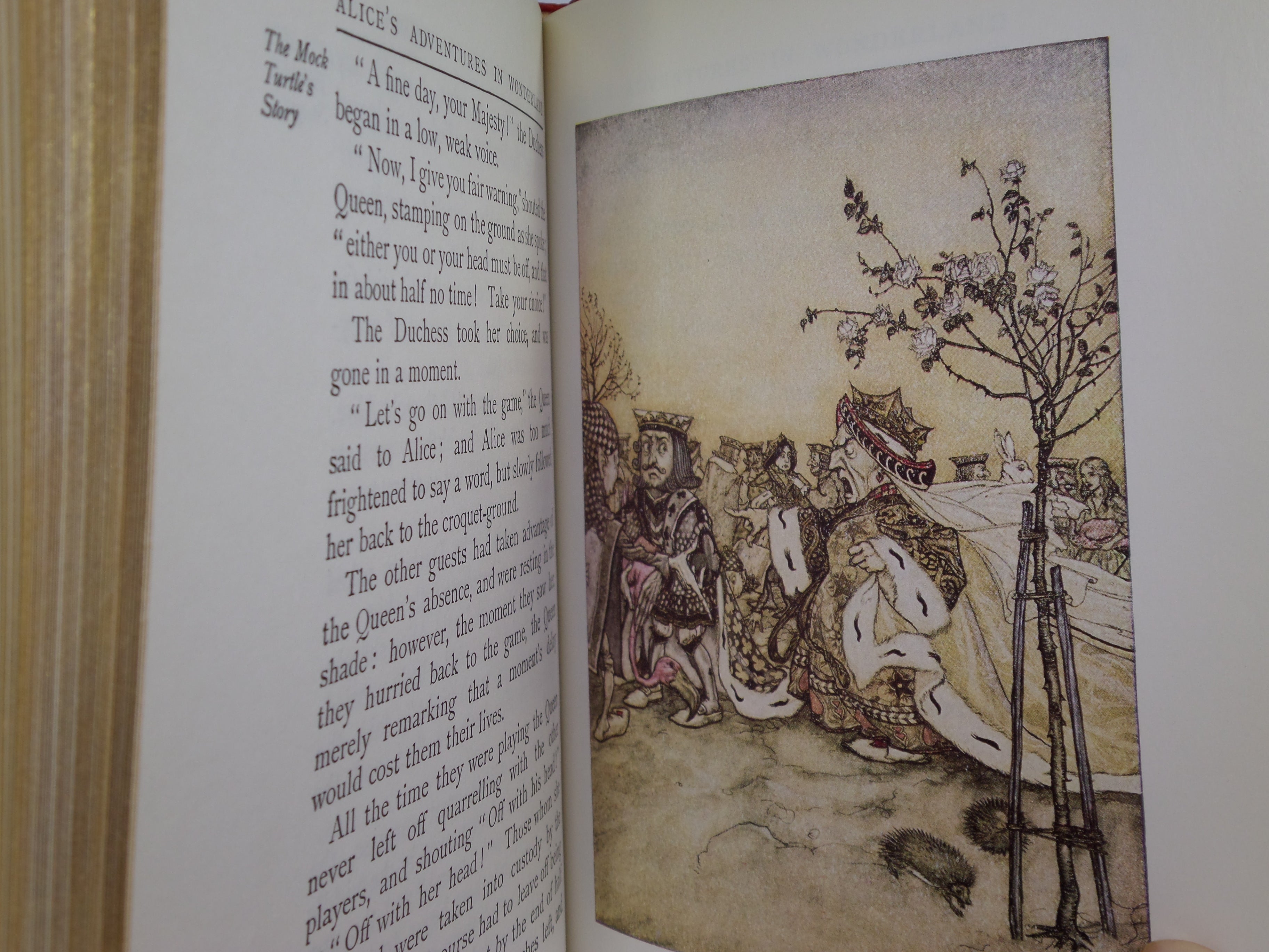 ALICE'S ADVENTURES IN WONDERLAND BY LEWIS CARROLL 1972 ARTHUR RACKHAM, BAYNTUN BINDING