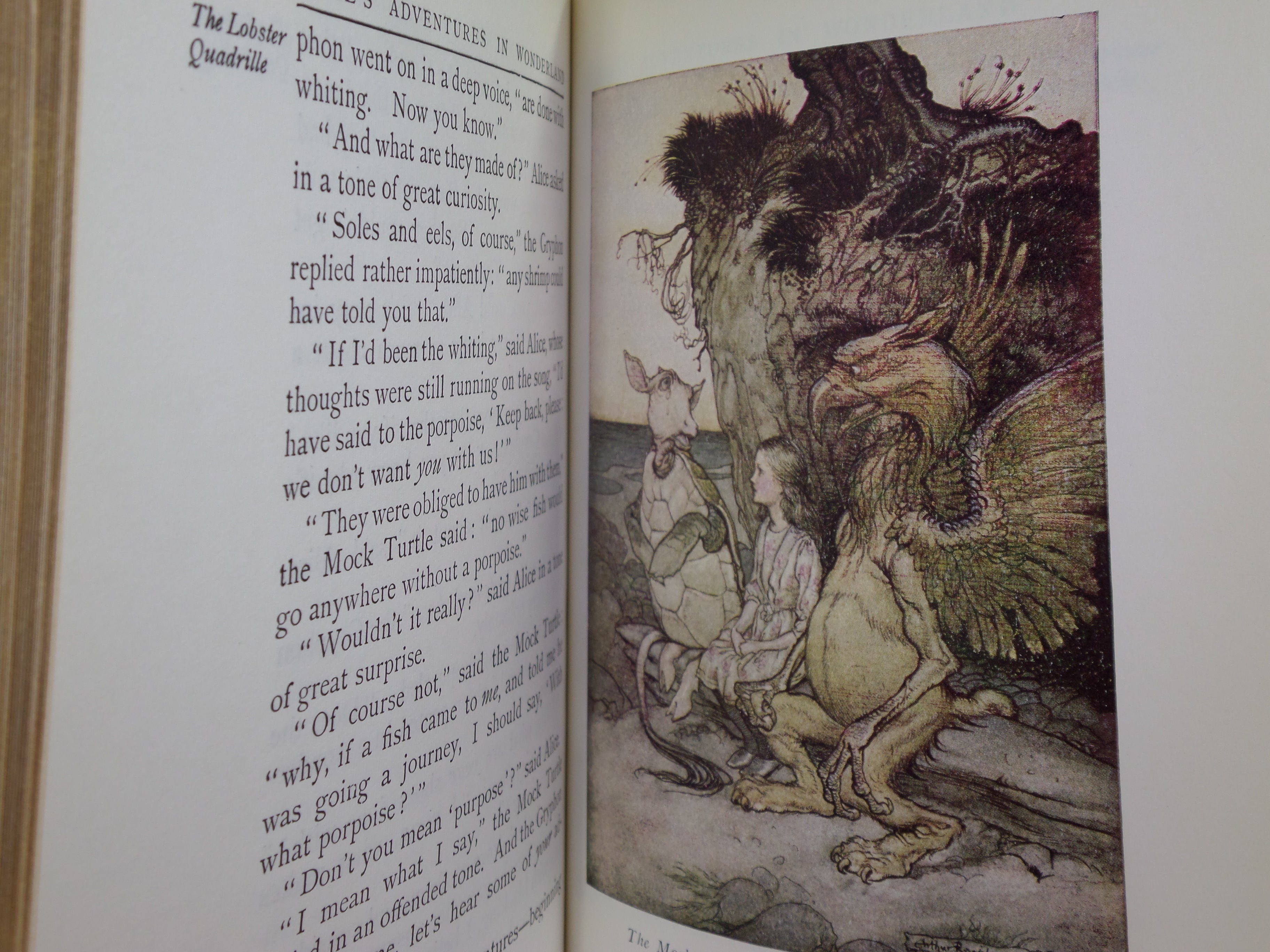 ALICE'S ADVENTURES IN WONDERLAND BY LEWIS CARROLL 1972 ARTHUR RACKHAM, BAYNTUN BINDING