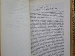 JAMES BOSWELL'S LIFE OF JOHNSON 1965 BAYNTUN-RIVIERE FINE BINDING