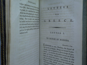 LETTERS ON GREECE BEING A SEQUEL TO LETTERS ON EGYPT 1788 CLAUDE-ÉTIENNE SAVARY