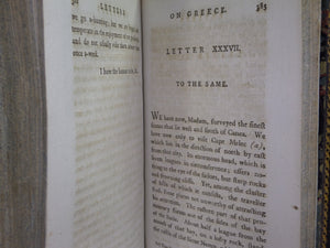 LETTERS ON GREECE BEING A SEQUEL TO LETTERS ON EGYPT 1788 CLAUDE-ÉTIENNE SAVARY