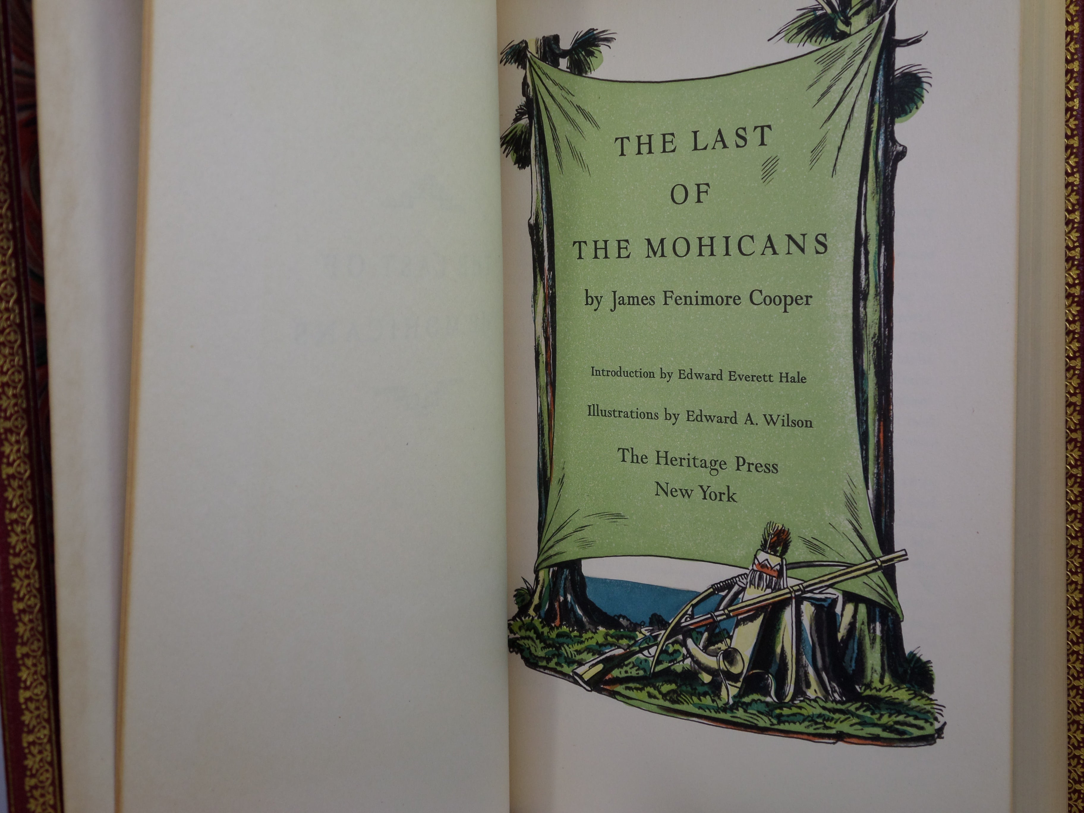 THE LAST OF THE MOHICANS BY JAMES FENIMORE COOPER 1932 MAURIN FINE BINDING