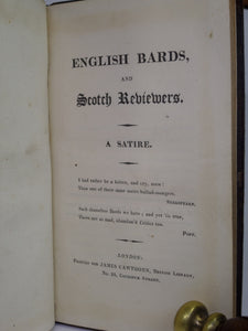 ENGLISH BARDS AND SCOTCH REVIEWERS: A SATIRE BY LORD BYRON 1809 FIRST EDITION