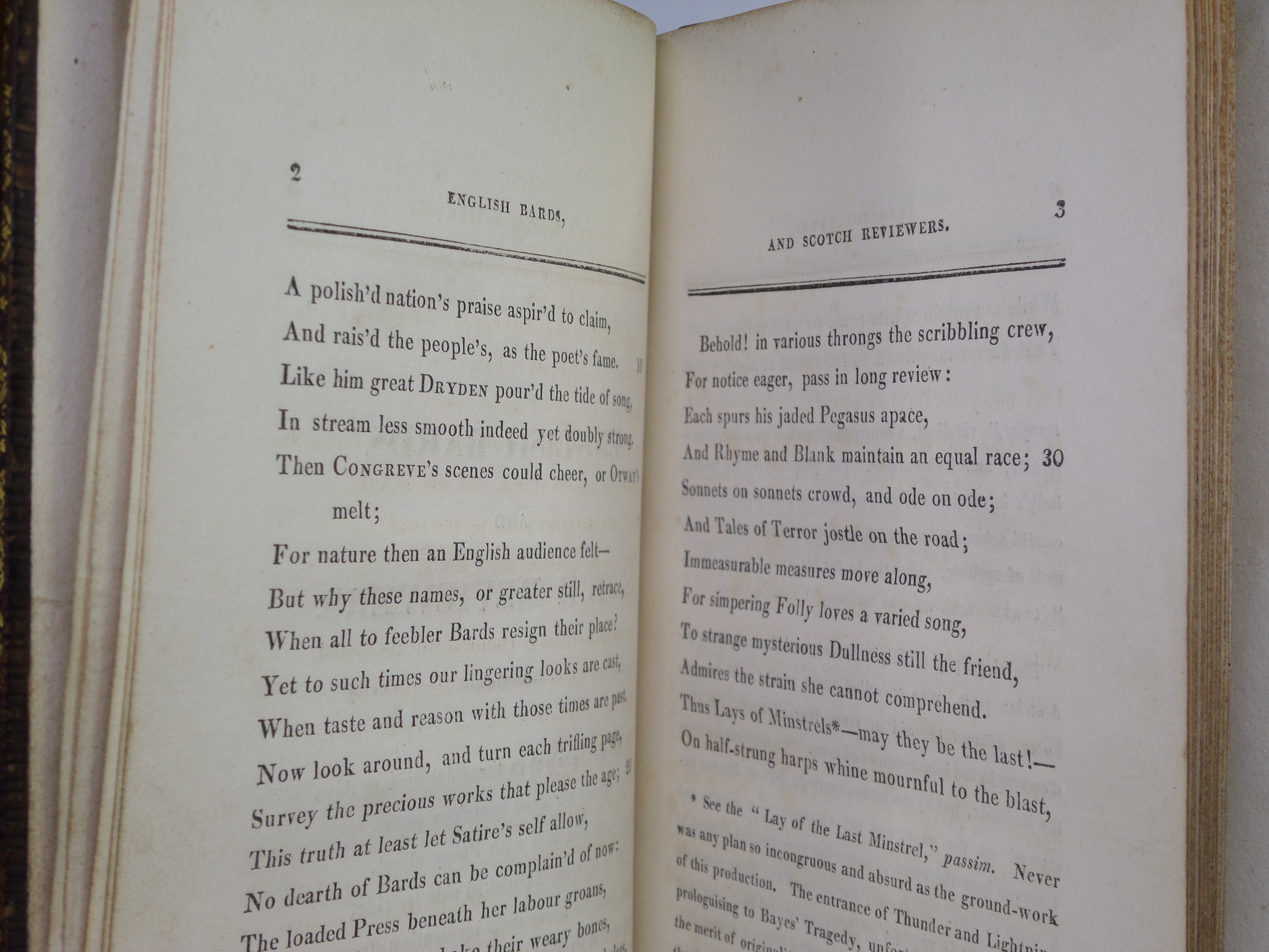 ENGLISH BARDS AND SCOTCH REVIEWERS: A SATIRE BY LORD BYRON 1809 FIRST EDITION