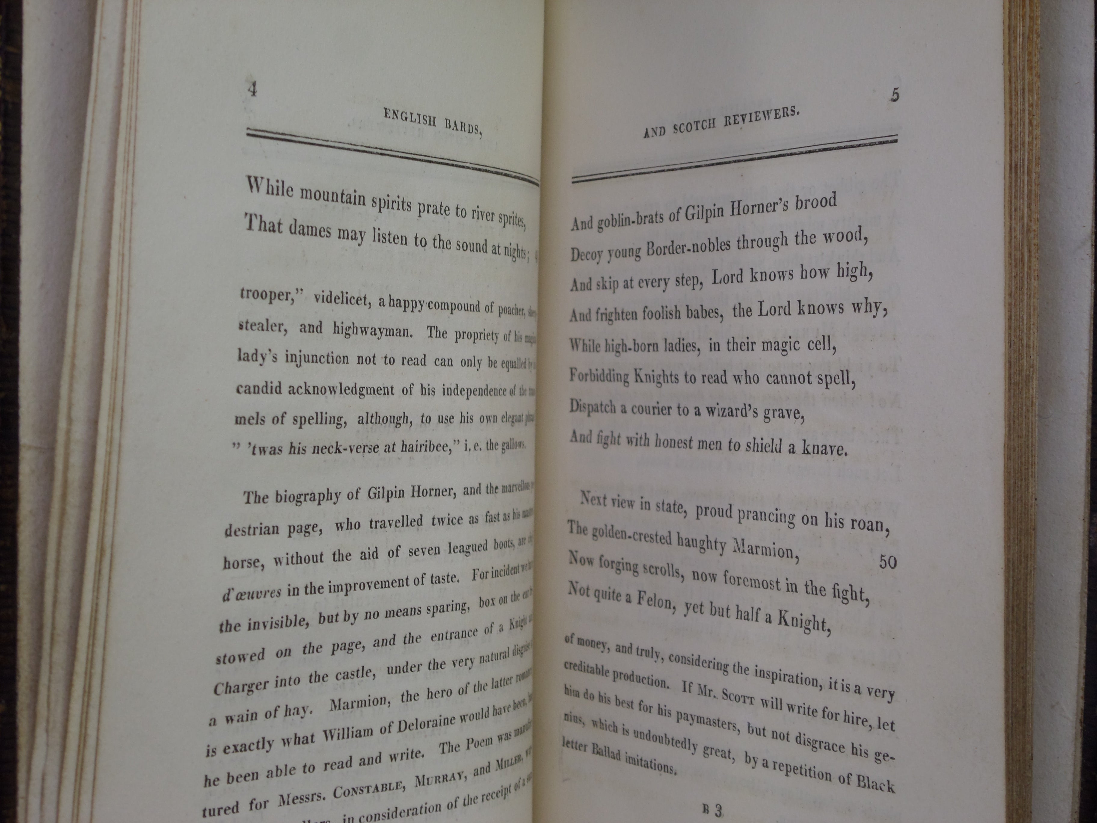 ENGLISH BARDS AND SCOTCH REVIEWERS: A SATIRE BY LORD BYRON 1809 FIRST EDITION