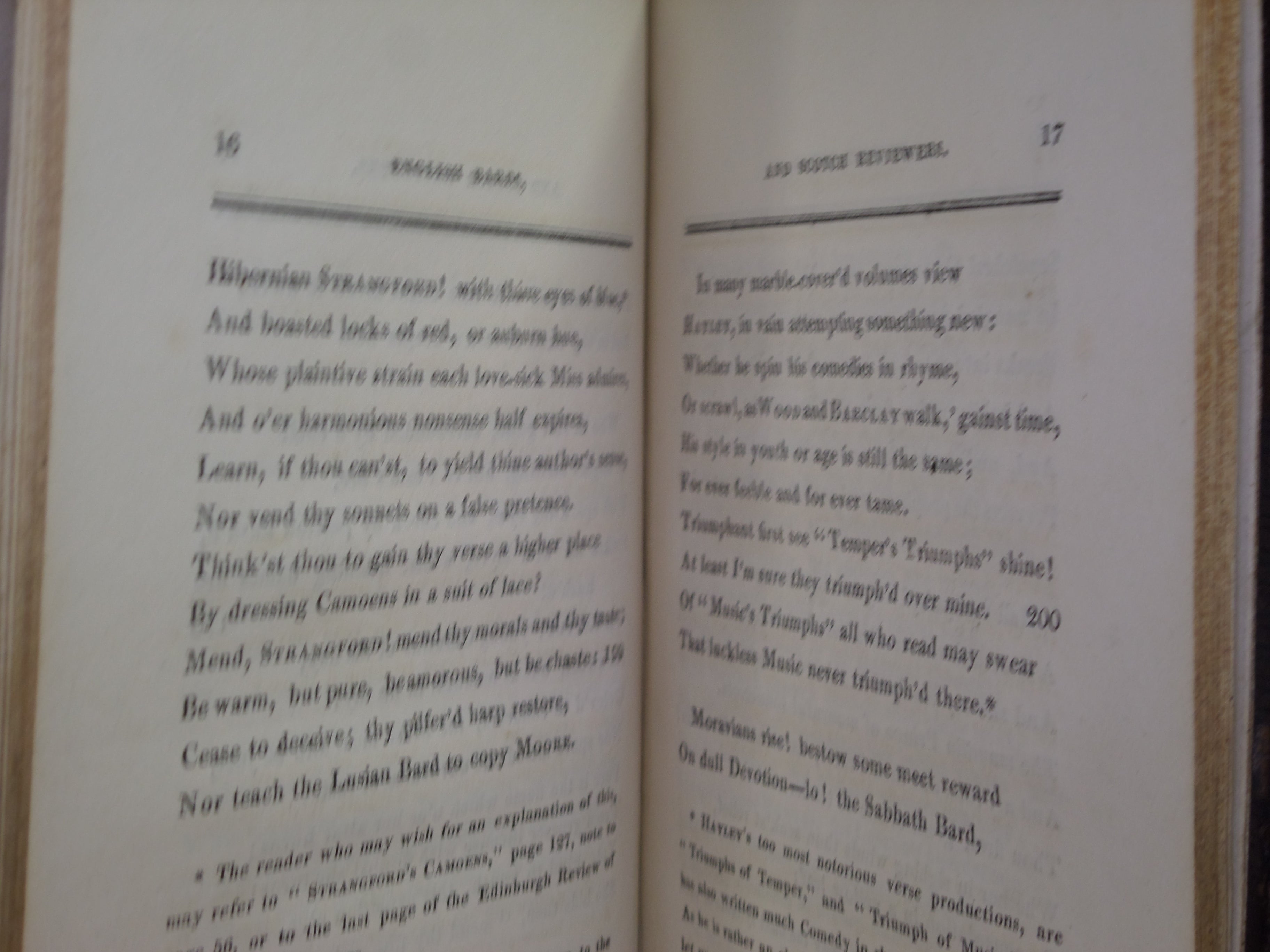 ENGLISH BARDS AND SCOTCH REVIEWERS: A SATIRE BY LORD BYRON 1809 FIRST EDITION