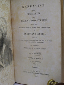 NARRATIVE OF OPERATIONS RECENT DISCOVERIES IN EGYPT & NUBIA BY GIOVANNI BELZONI