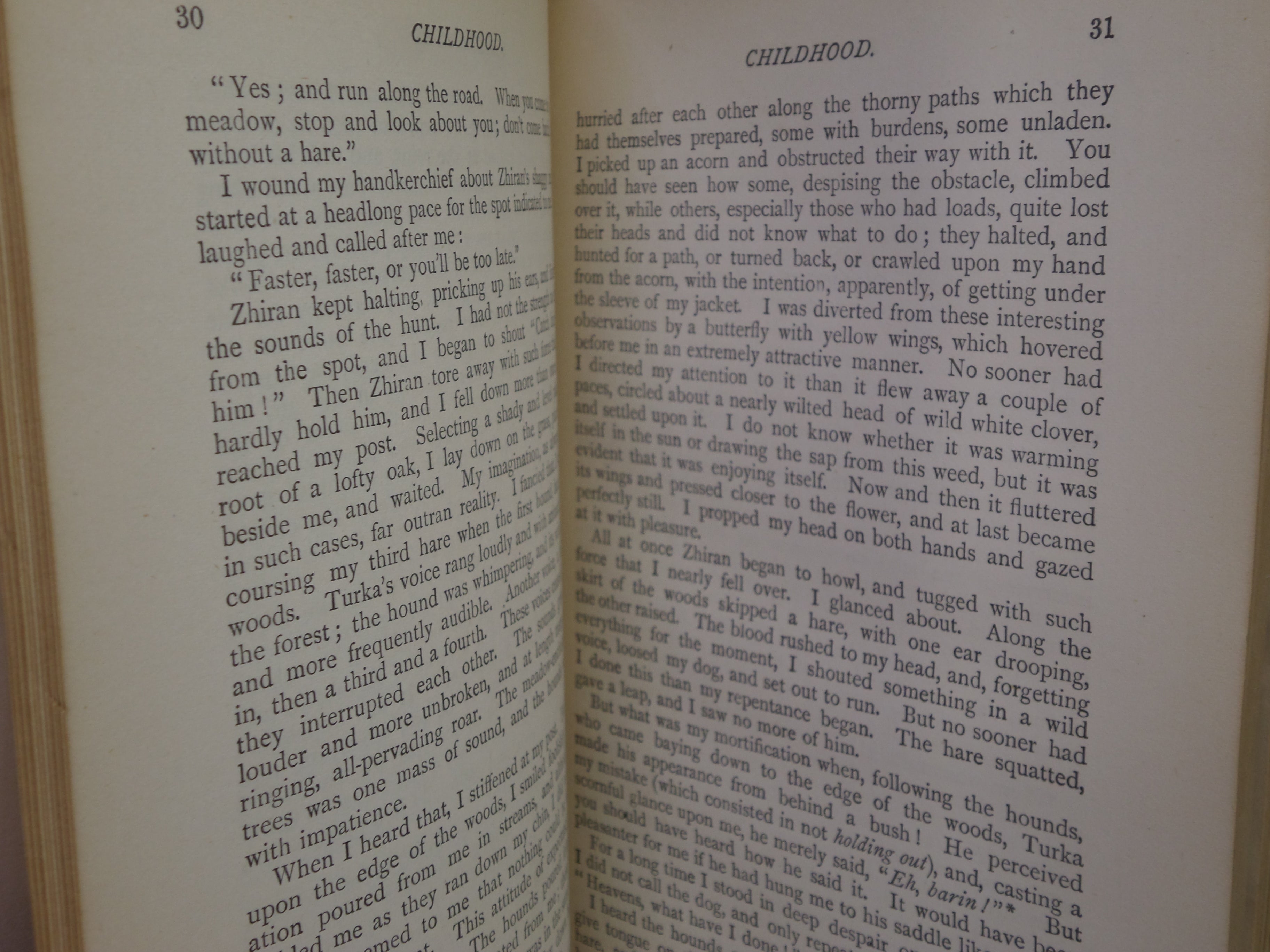 CHILDHOOD, BOYHOOD, YOUTH BY LEO TOLSTOY CIRCA 1889
