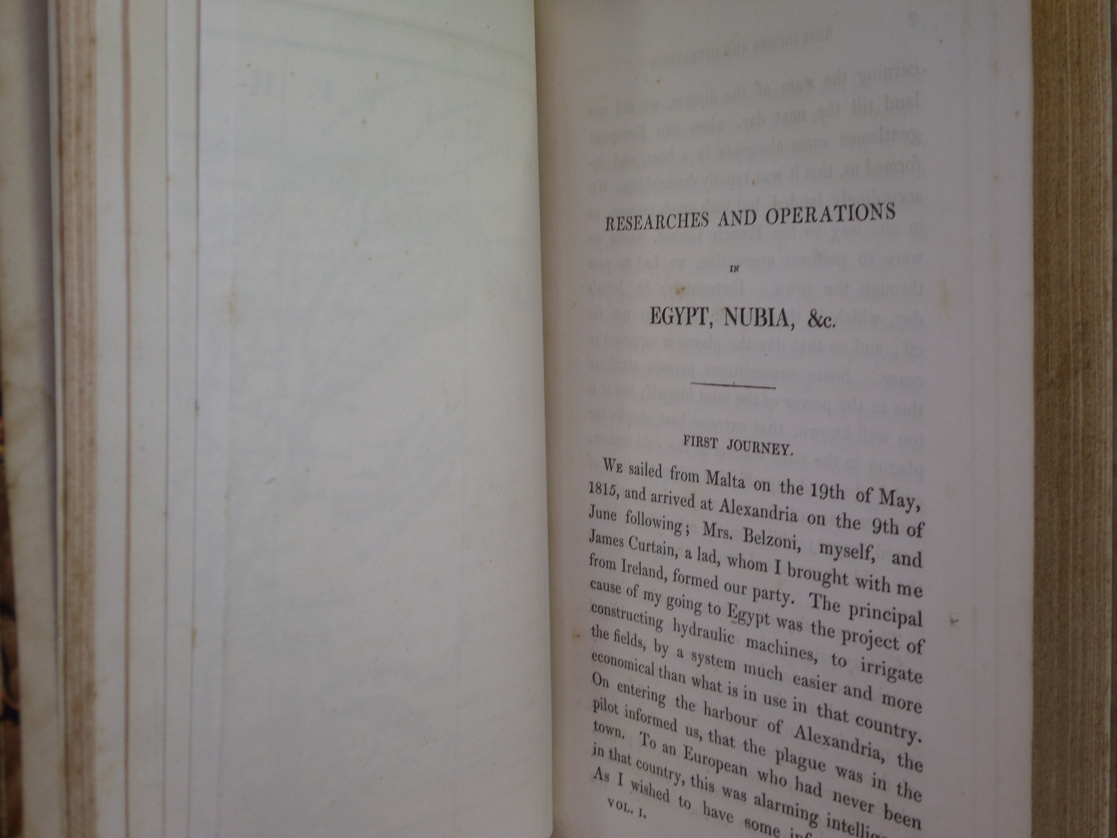 NARRATIVE OF OPERATIONS RECENT DISCOVERIES IN EGYPT & NUBIA BY GIOVANNI BELZONI