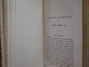 NARRATIVE OF OPERATIONS RECENT DISCOVERIES IN EGYPT & NUBIA BY GIOVANNI BELZONI