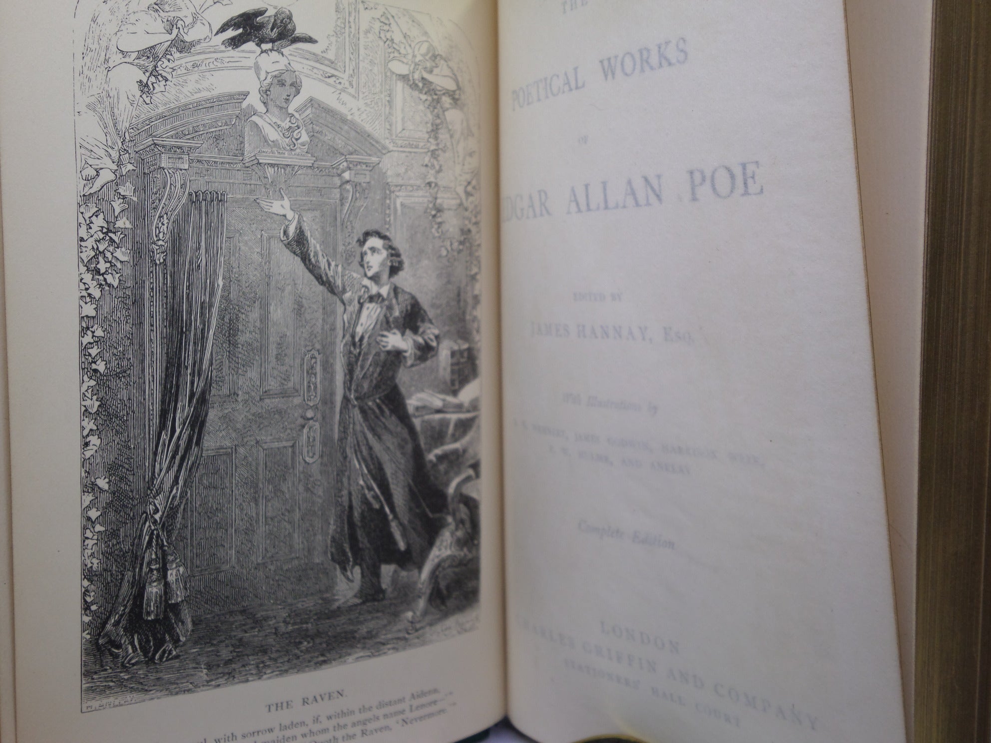 THE POETICAL WORKS OF EDGAR ALLAN POE 1852 COMPLETE EDITION - DELUXE BINDING